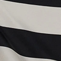 Black and White Satin Stripe Skirt - Image 4