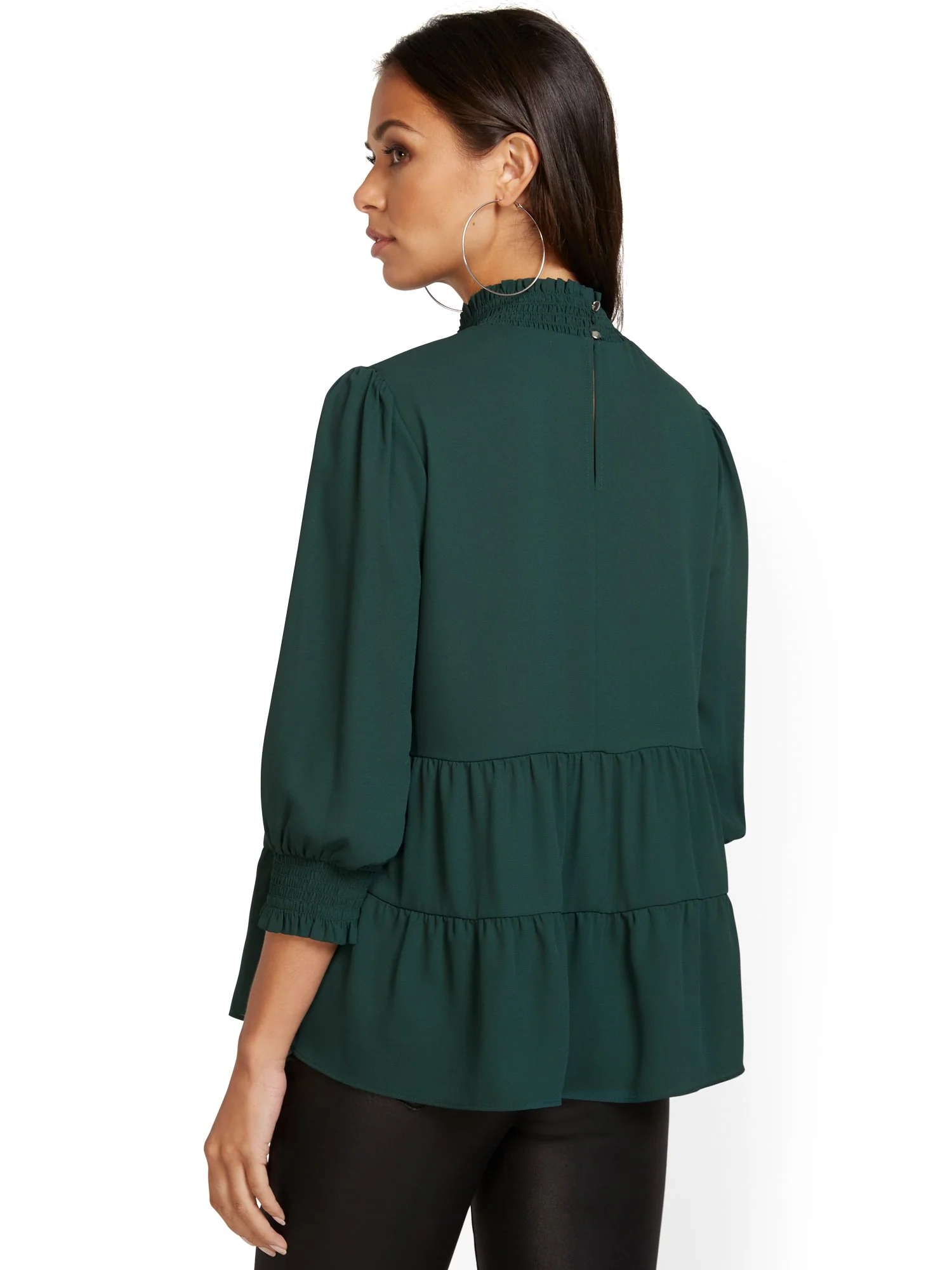 Babydoll Mock-Neck Top - Image 3