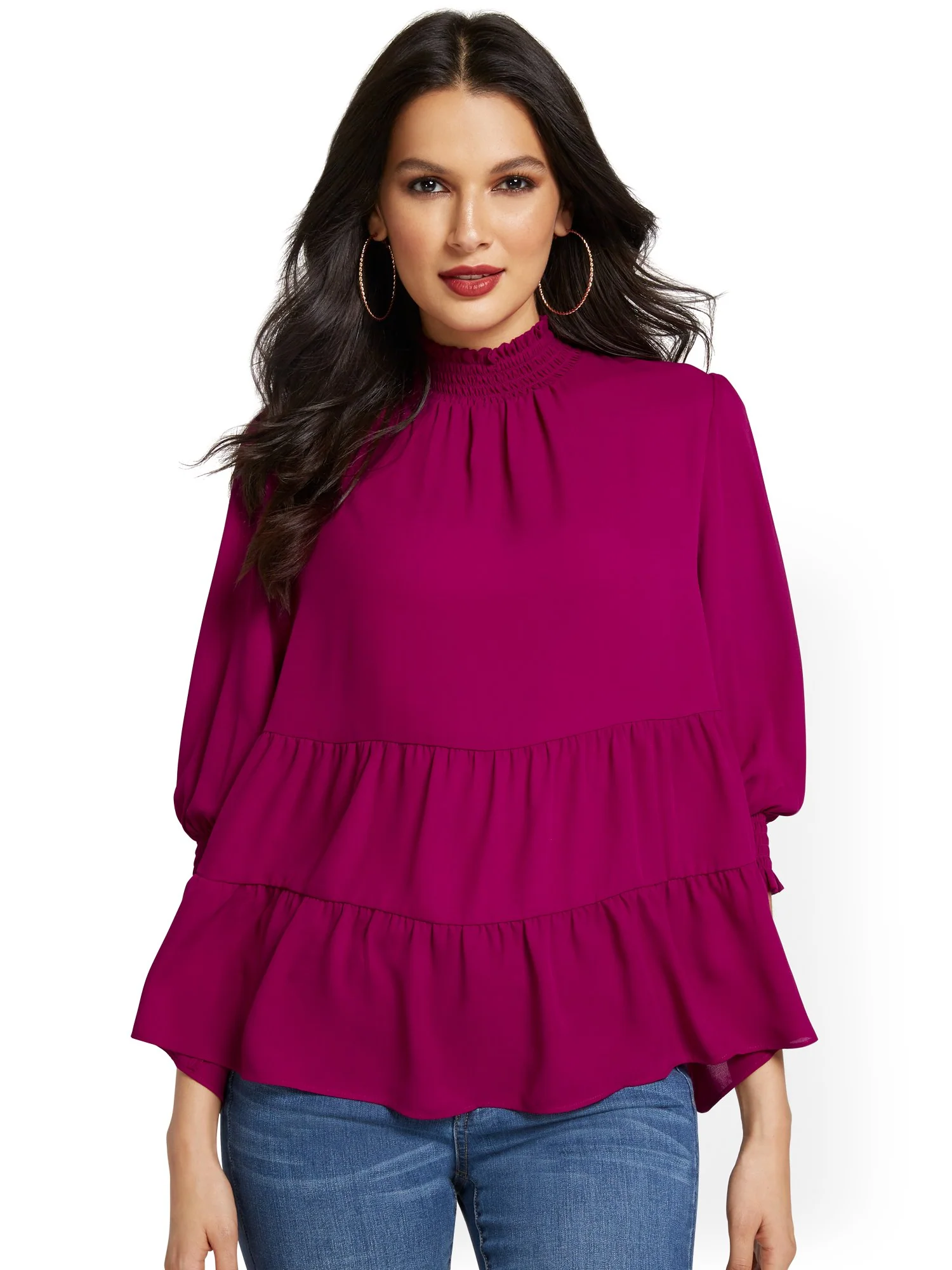 Babydoll Mock-Neck Top - Image 6