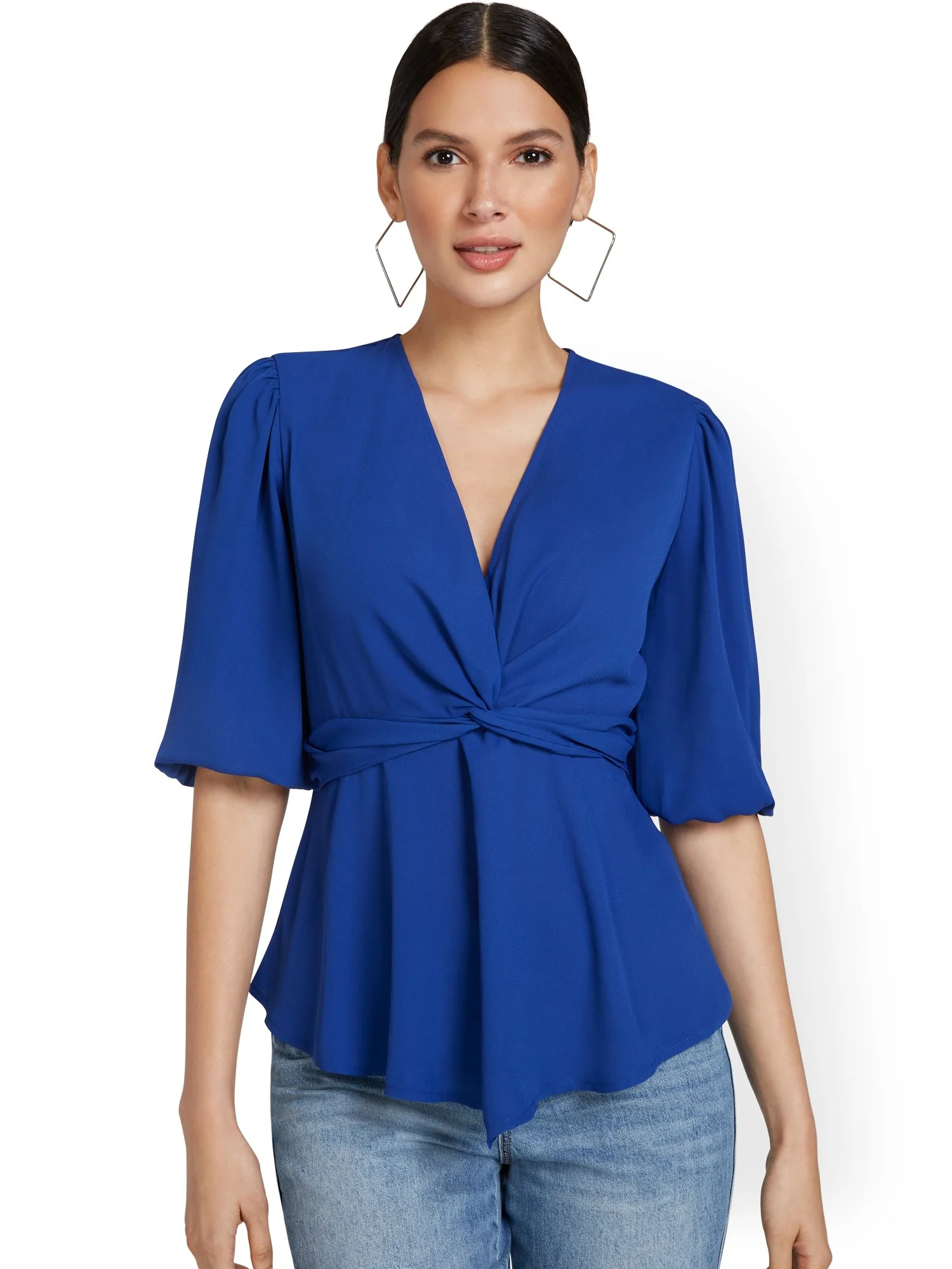 Balloon-Sleeve Blouse - Image 8
