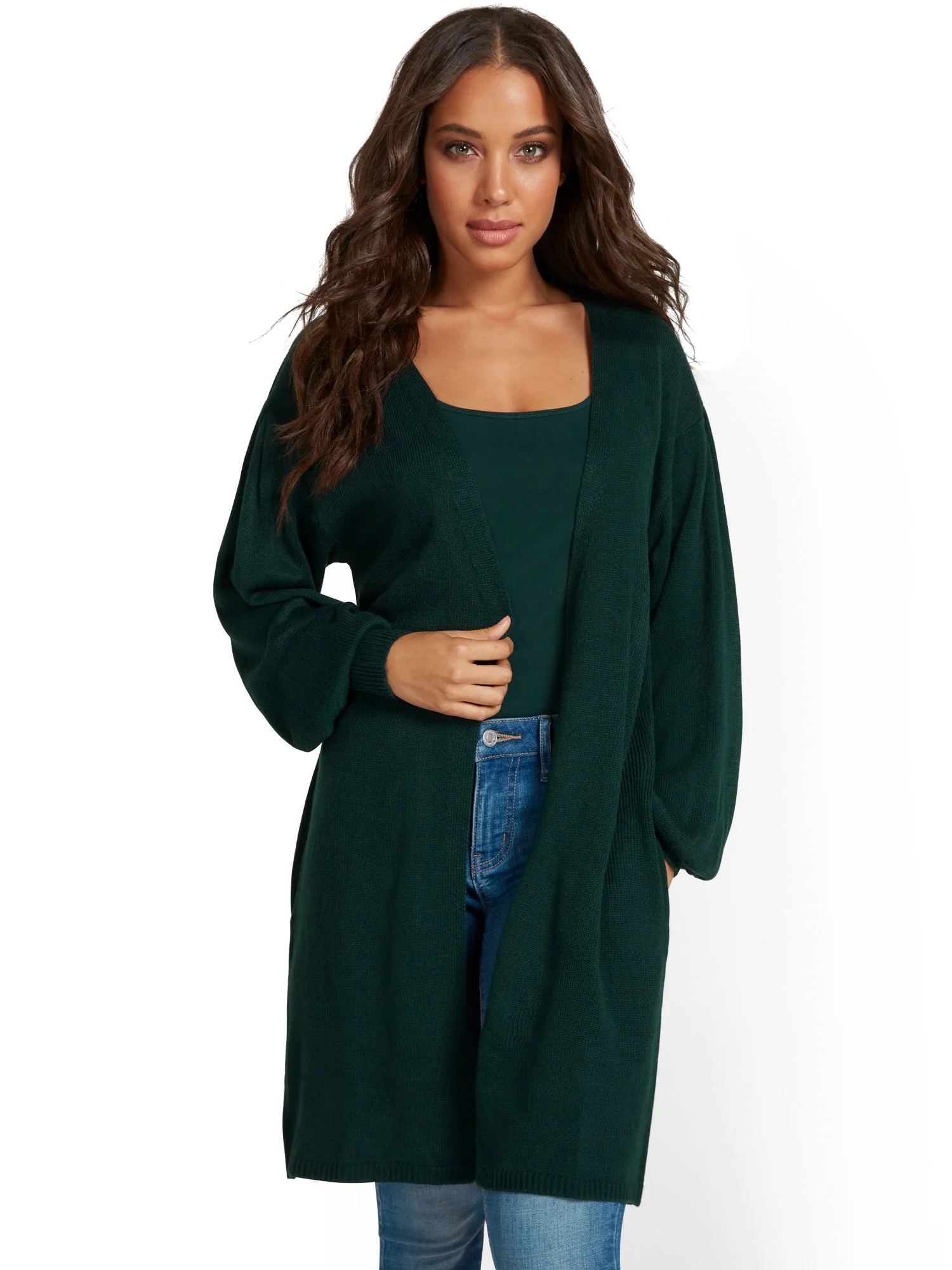 Balloon-Sleeve Cardigan - Image 5