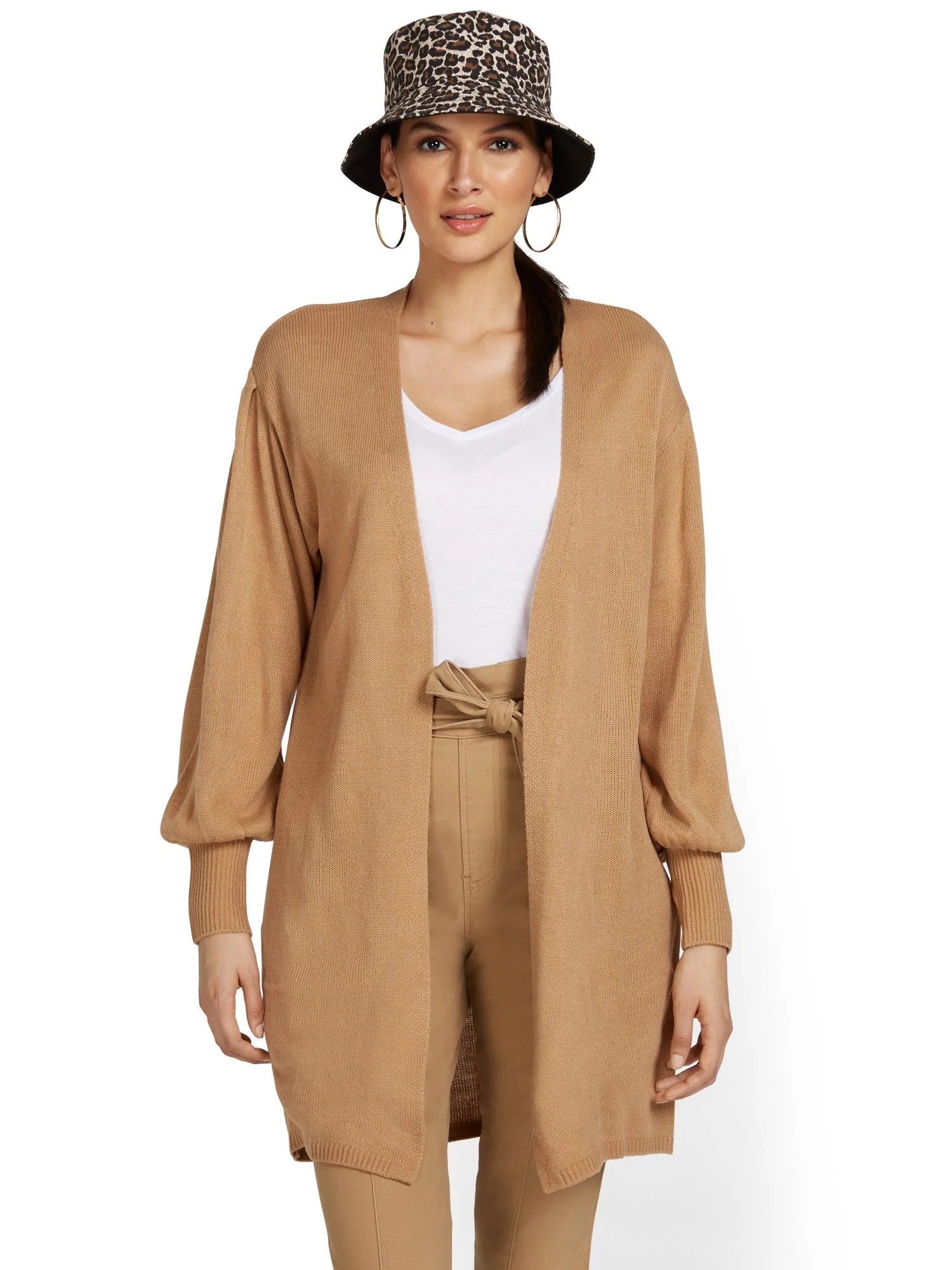 Balloon-Sleeve Cardigan - Image 9