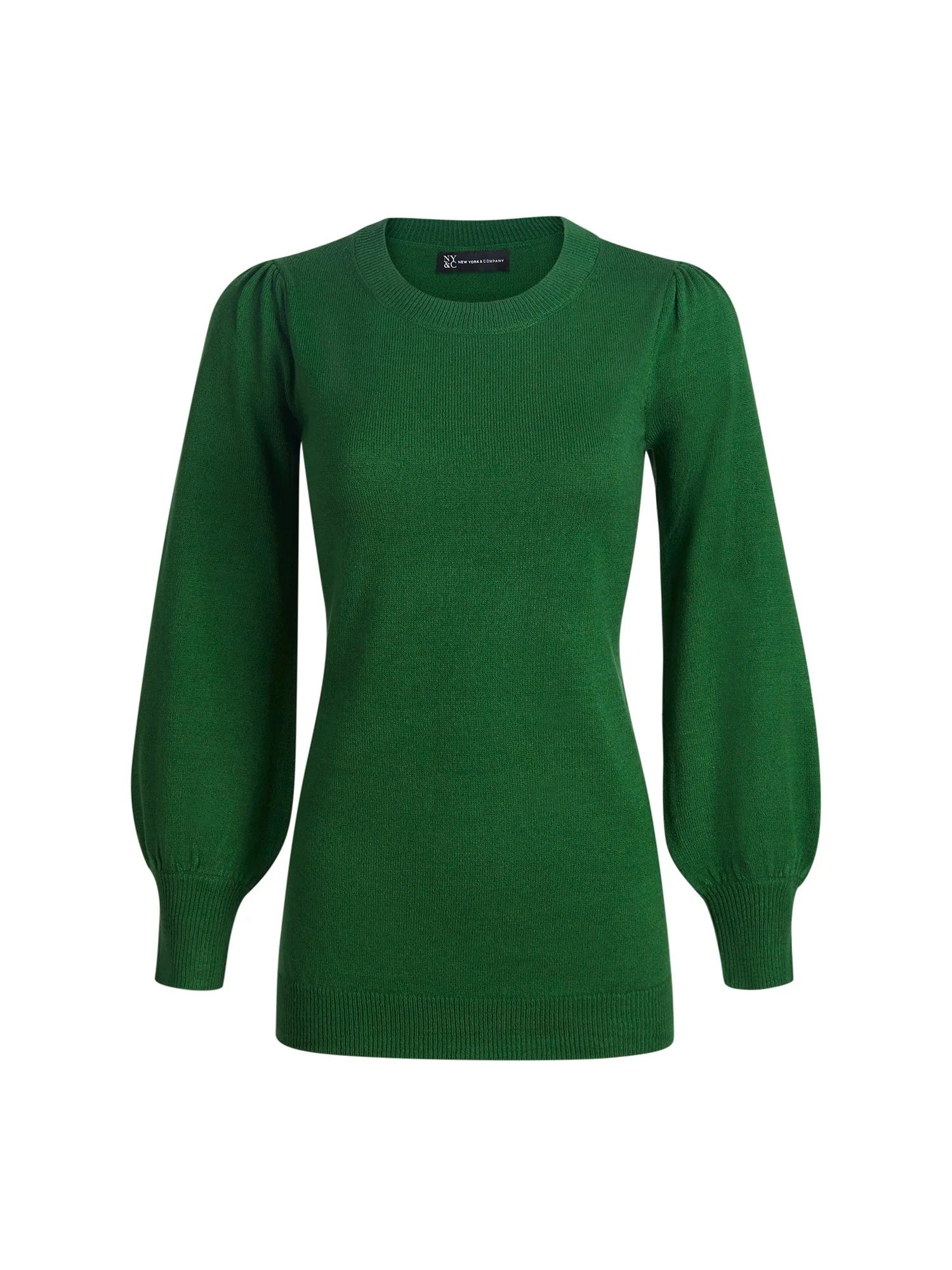Balloon-Sleeve Crewneck Sweater - Image 9