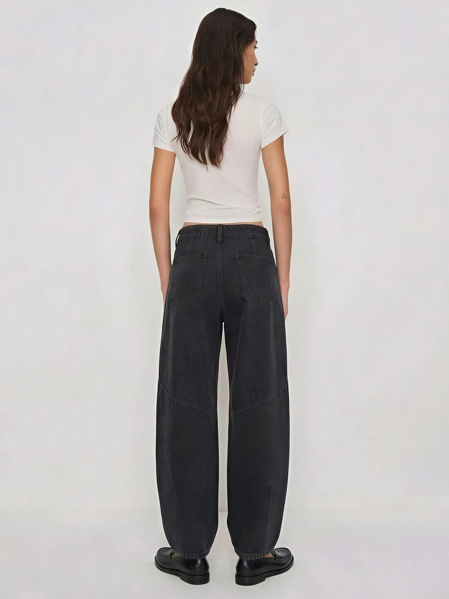 Barrel Leg Denim Jeans - Image 5