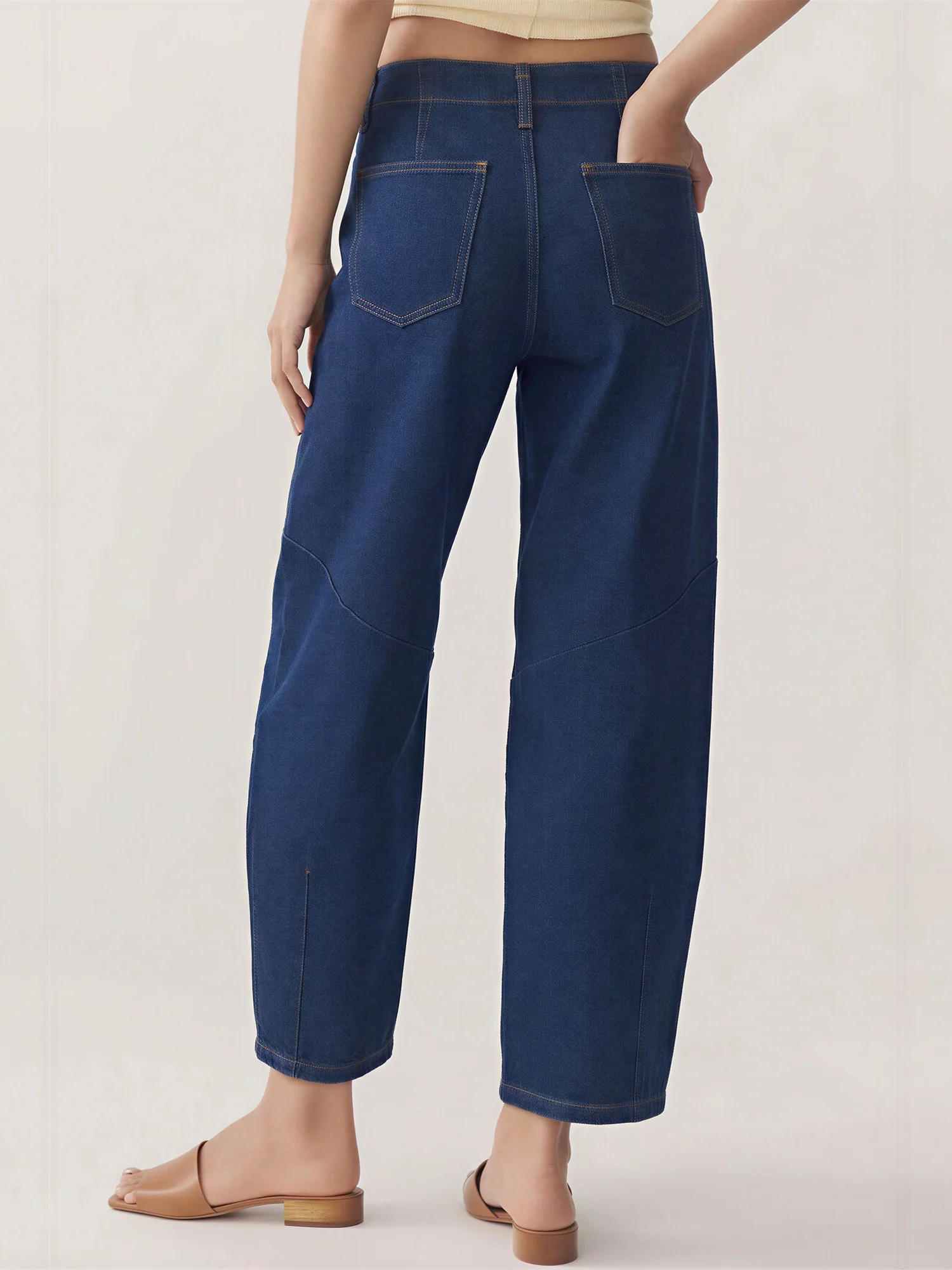 Barrel Leg Denim Jeans - Image 9