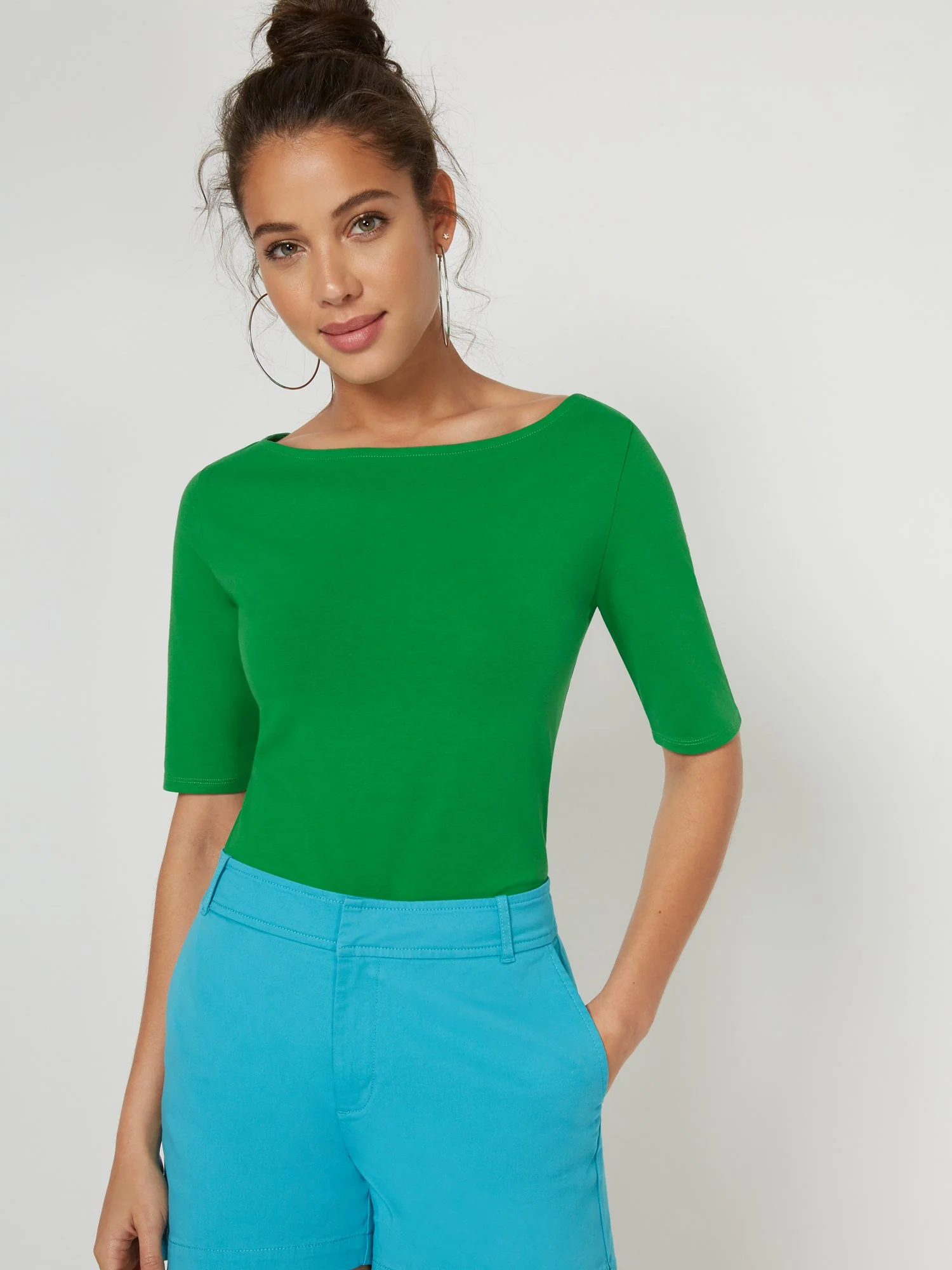 Bateau Neck City Tee - Image 29