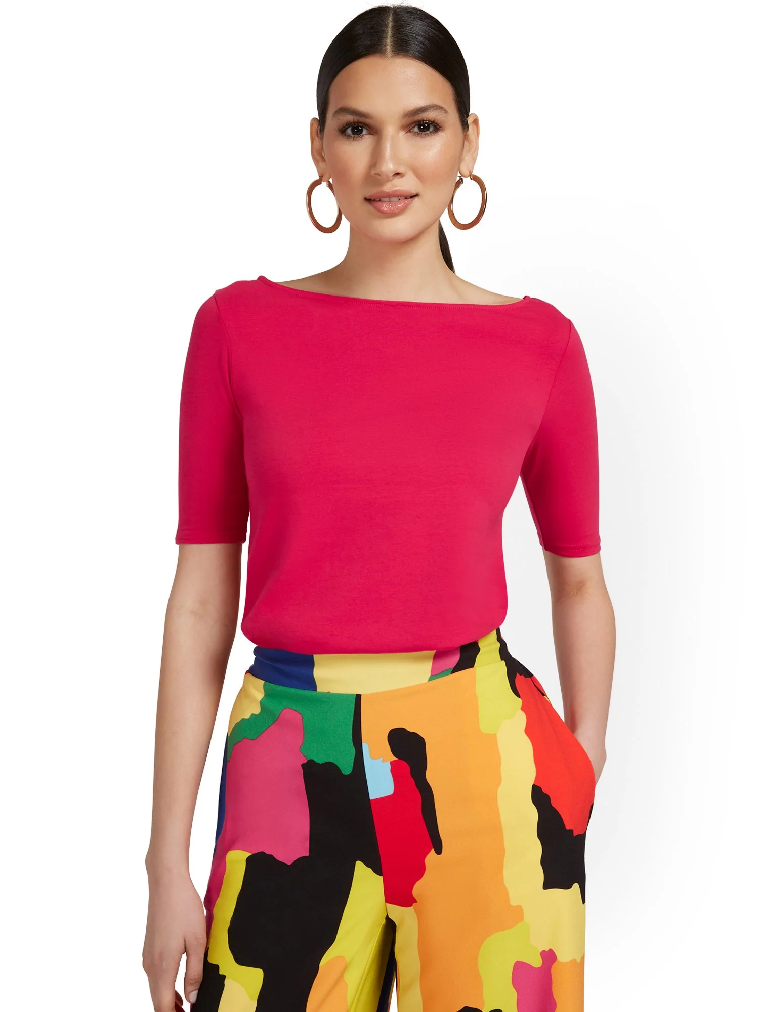 Bateau Neck City Tee - Image 9