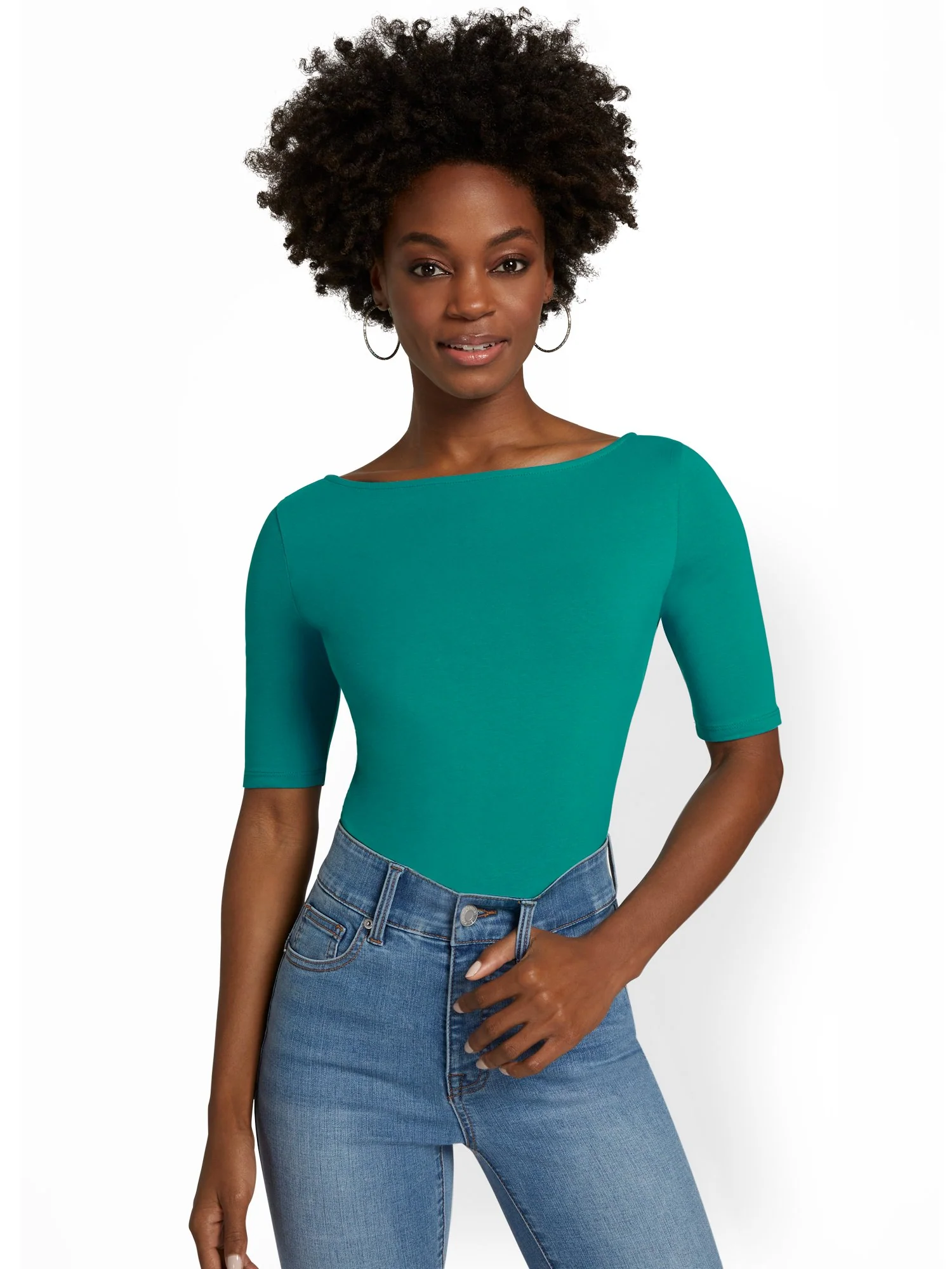 Bateau-Neck City Tee - Image 11