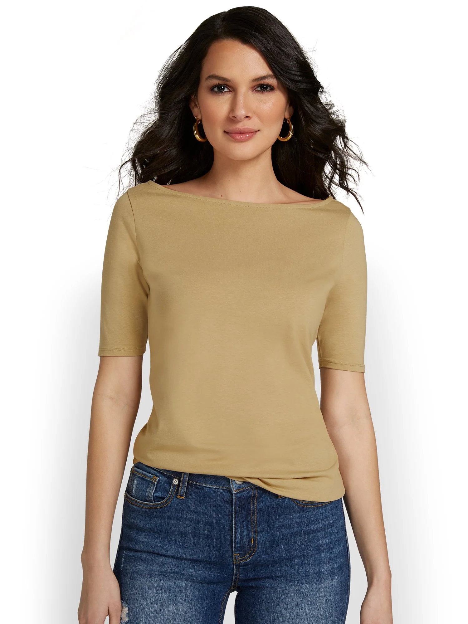 Bateau-Neck City Tee - Image 14