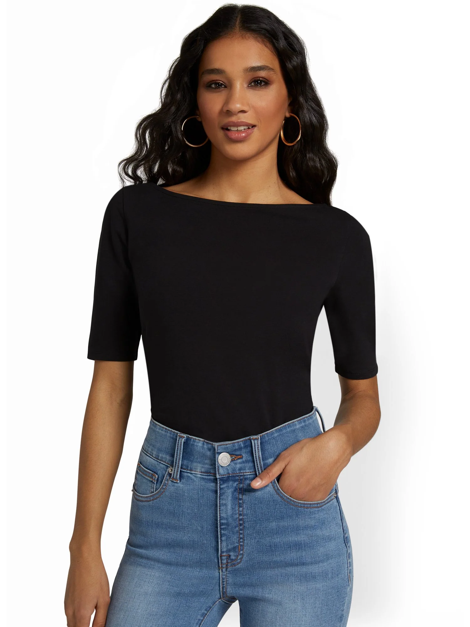 Bateau-Neck City Tee - Image 2