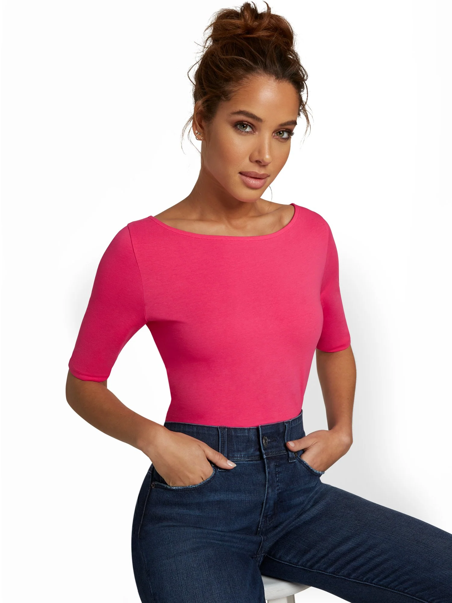 Bateau-Neck City Tee - Image 5