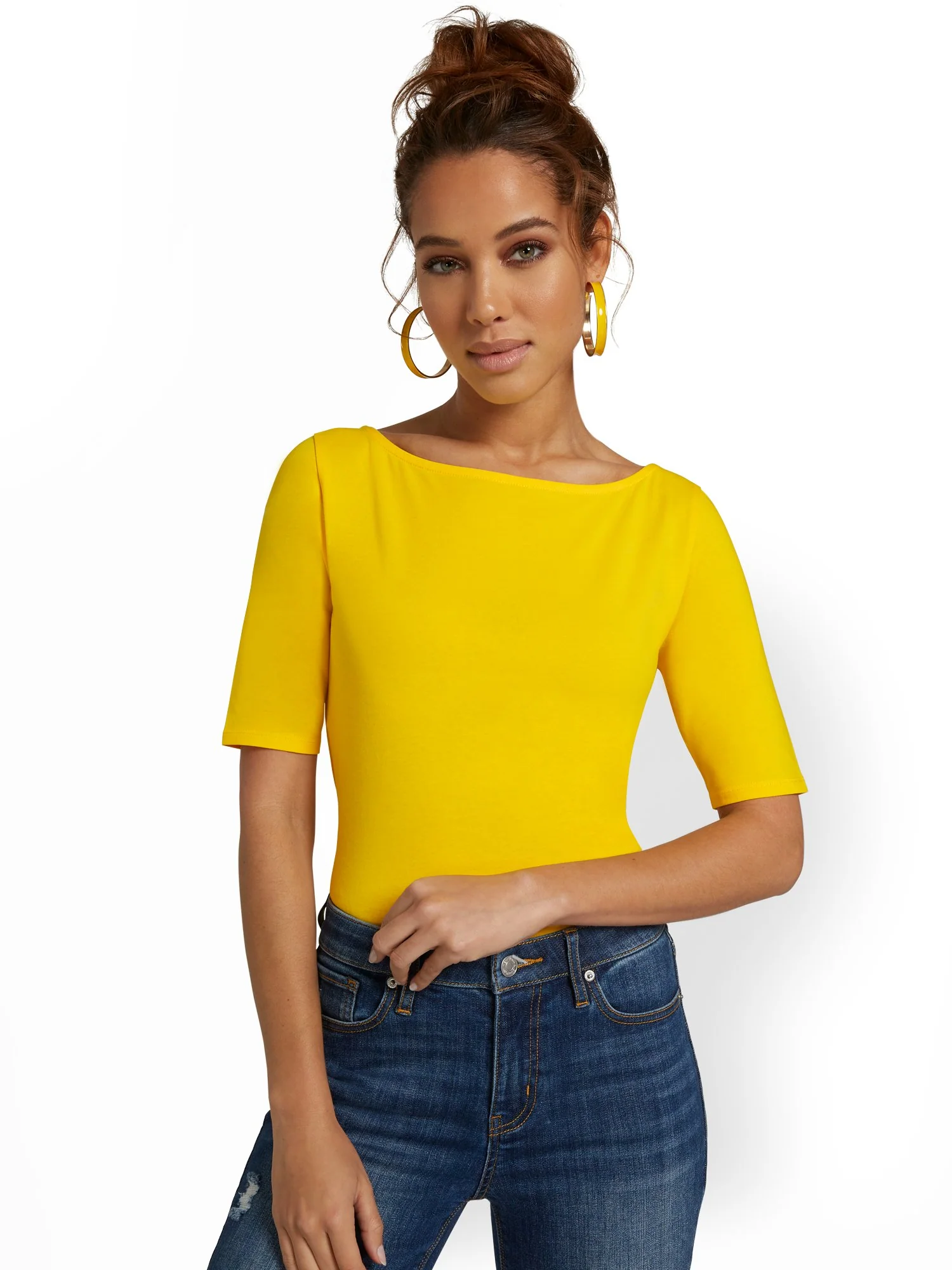 Bateau-Neck City Tee - Image 9