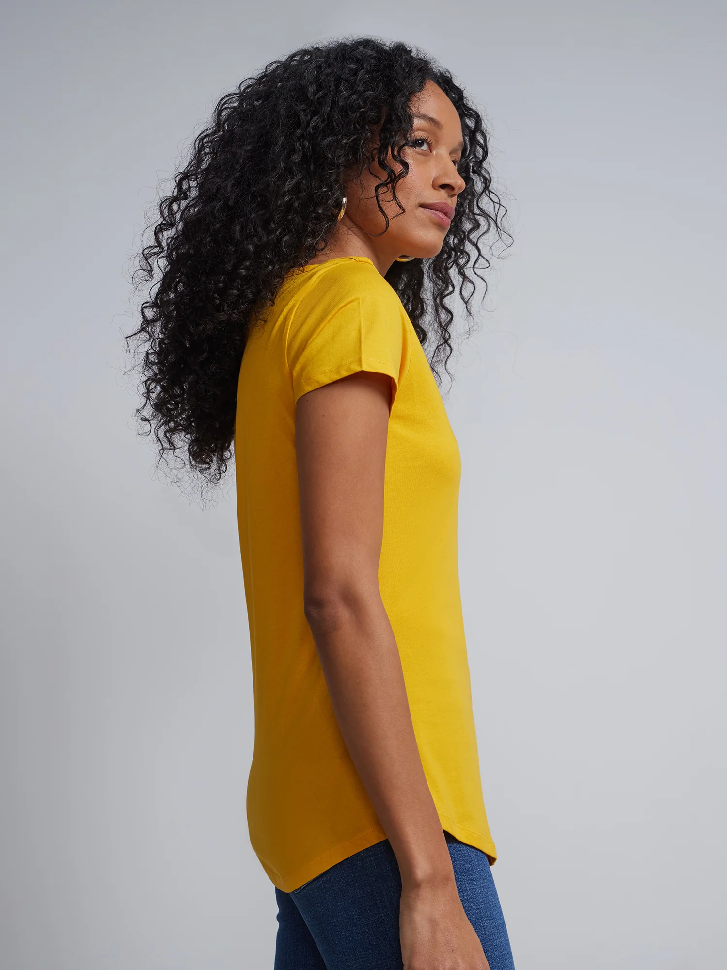Boat Neck Short Sleeves Basic T-Shirt - Image 10