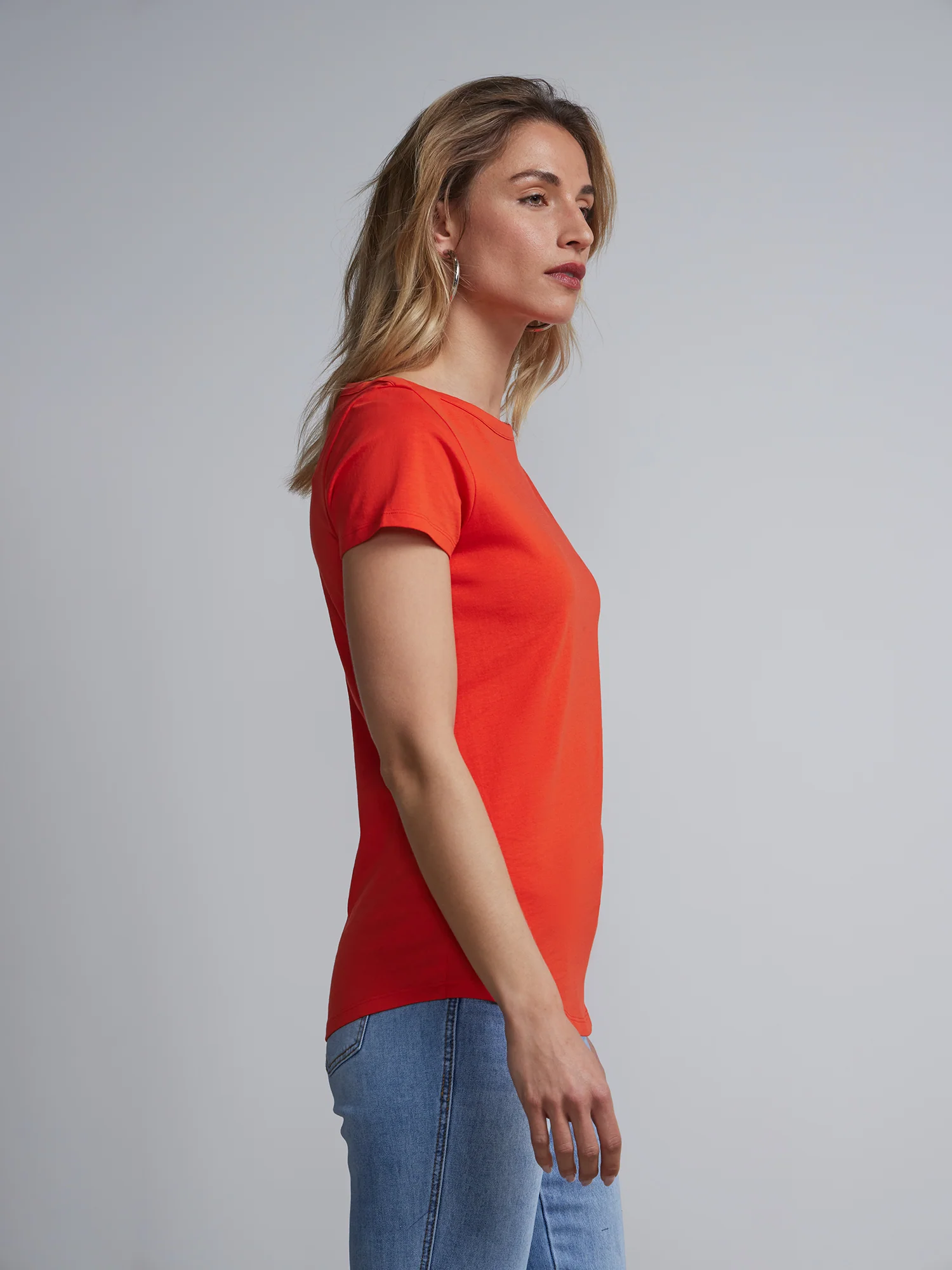 Boat Neck Short Sleeves Basic T-Shirt - Image 34