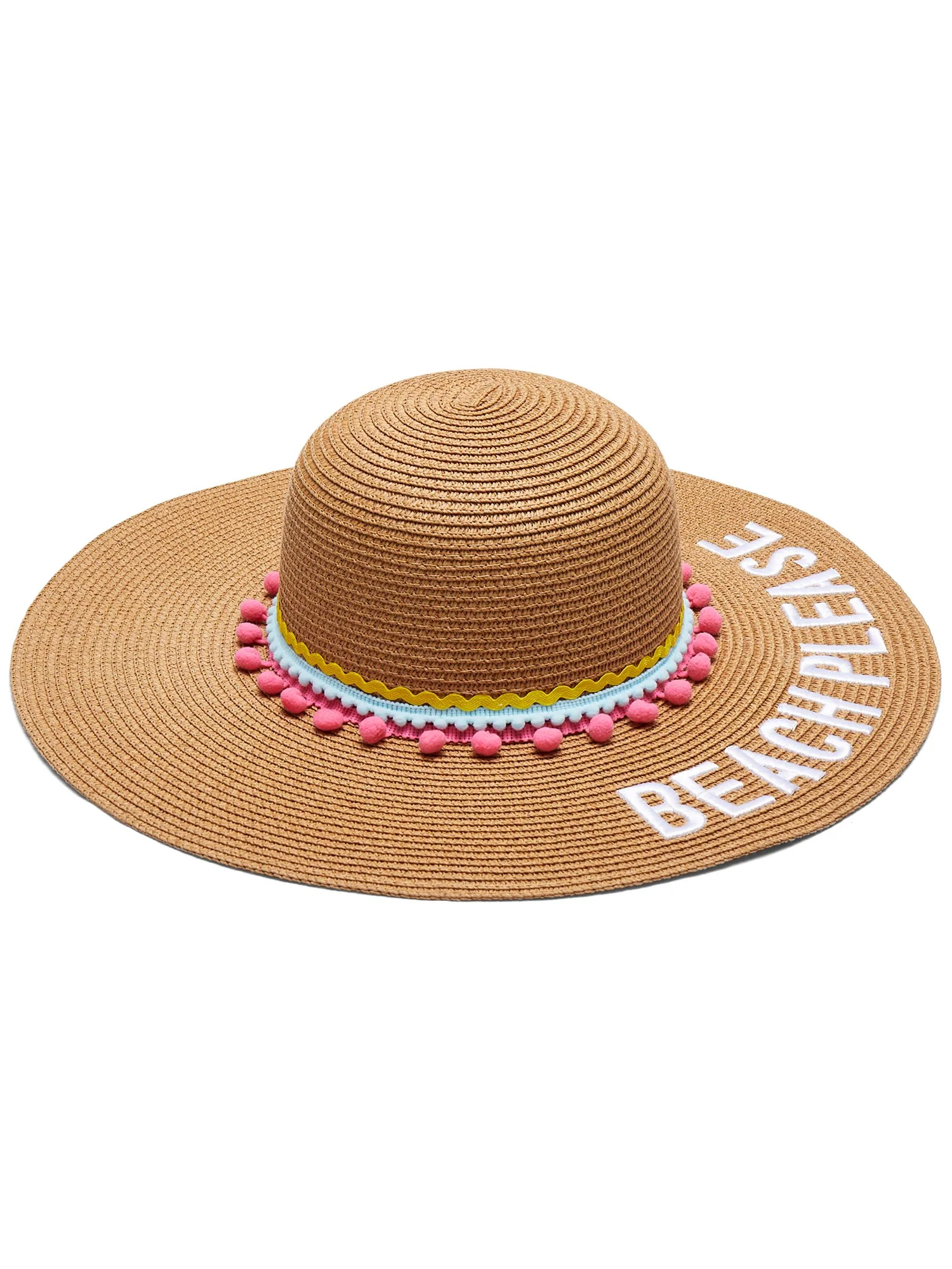 Beach Please Raffia Floppy Hat