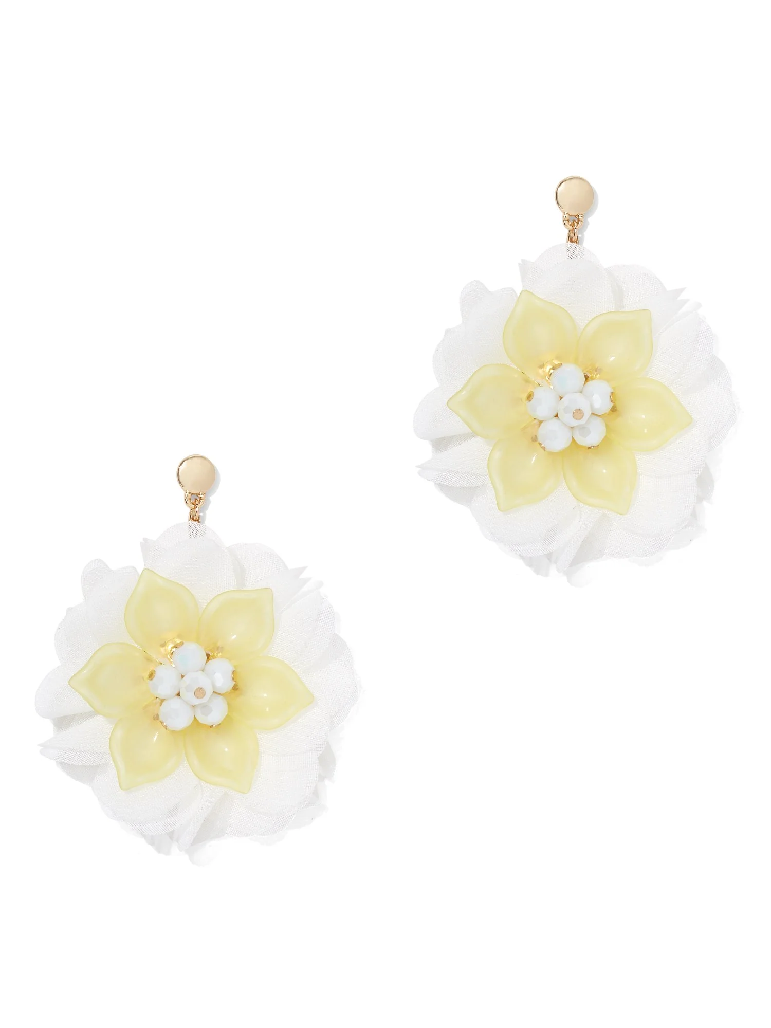 Beaded Floral Drop Earring