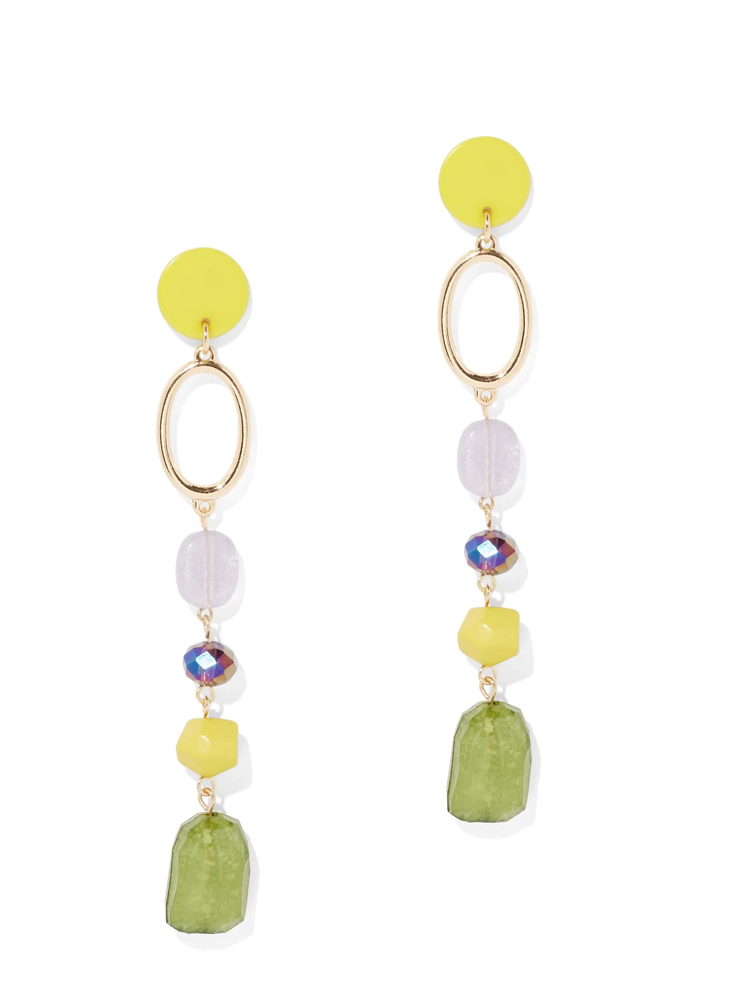 Beaded Linear Drop Earring