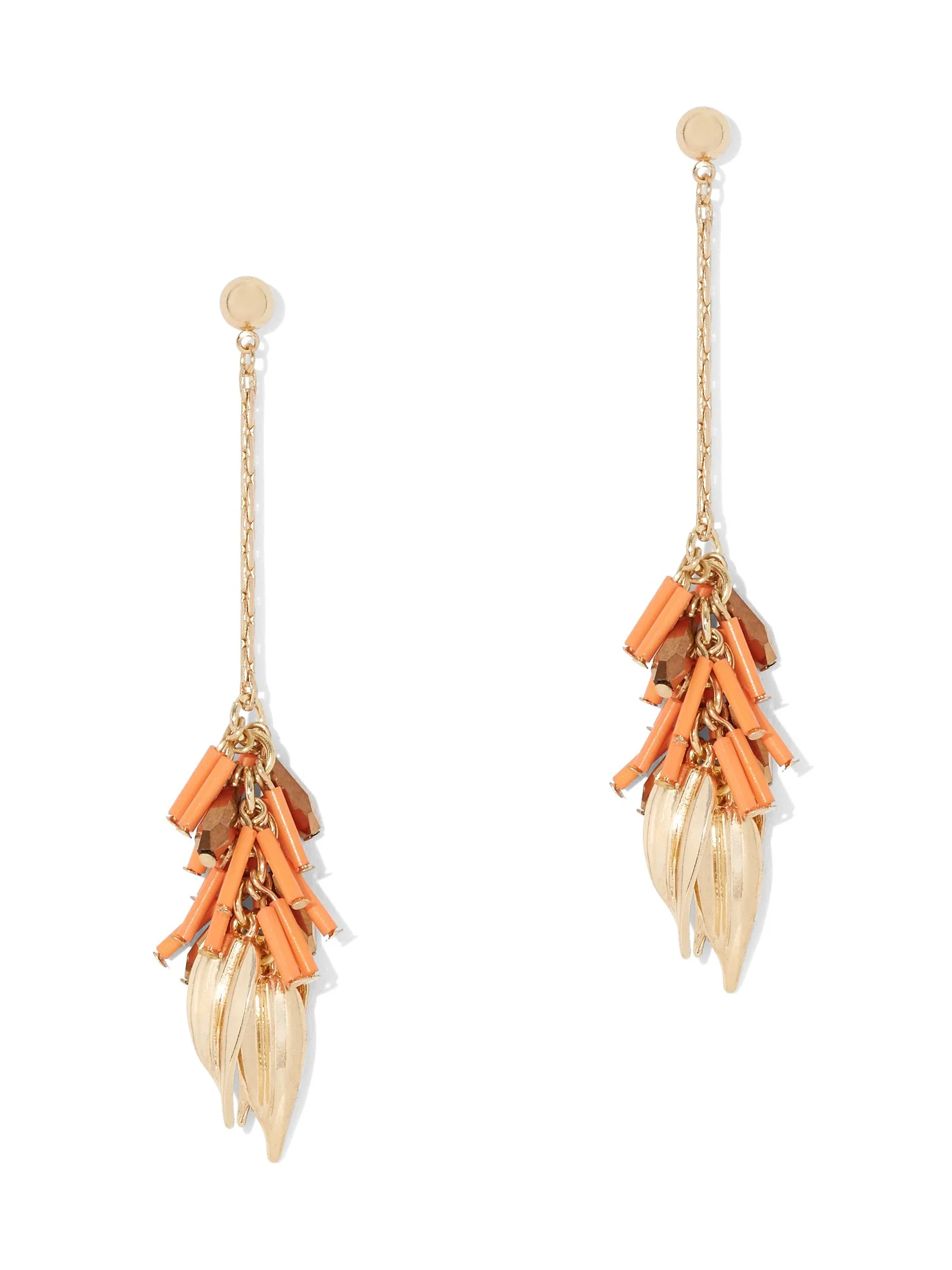 Beaded Linear Drop Earring