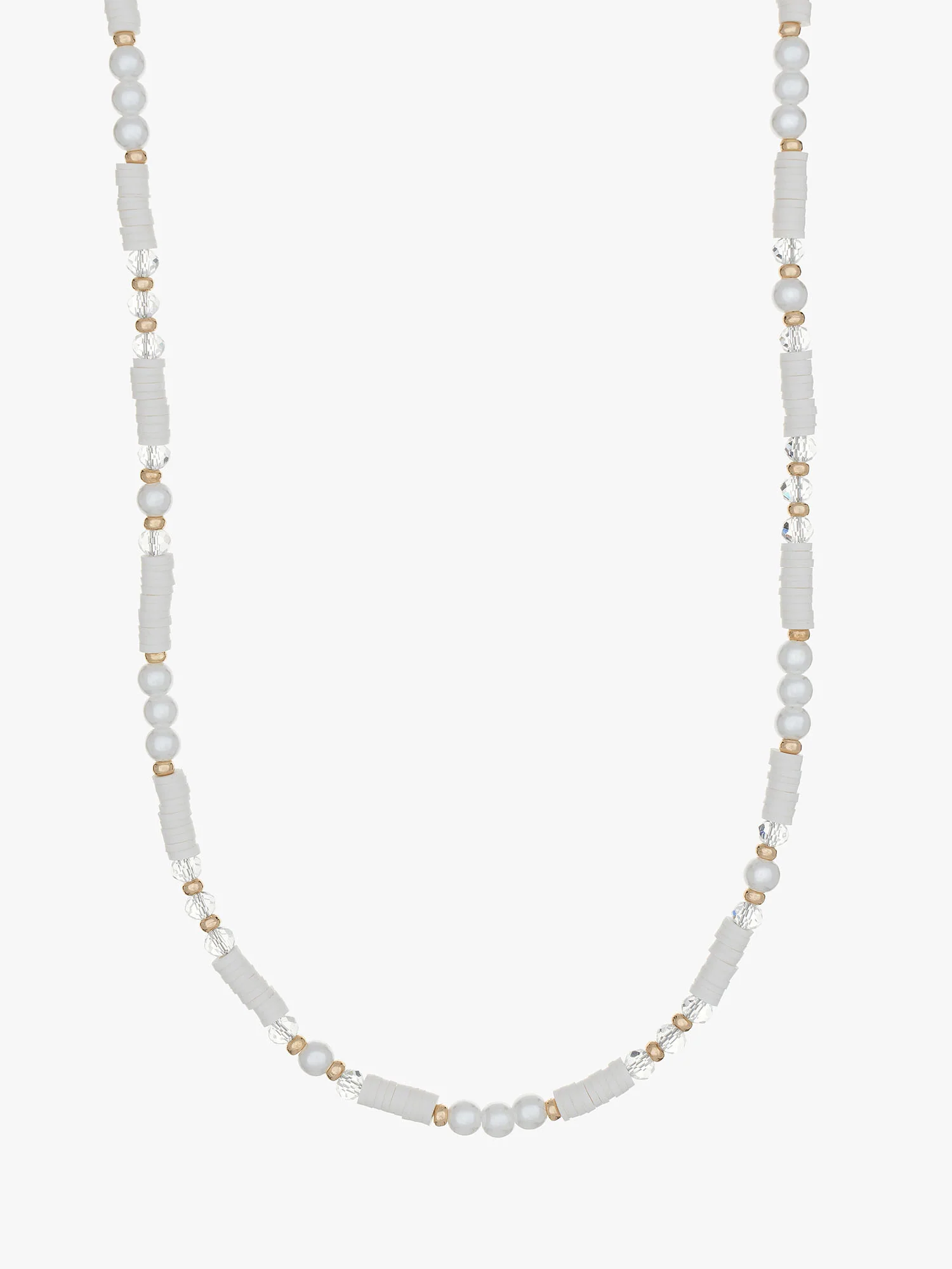 Beaded Pearl Lobster Clasp Choker Necklace - Image 2