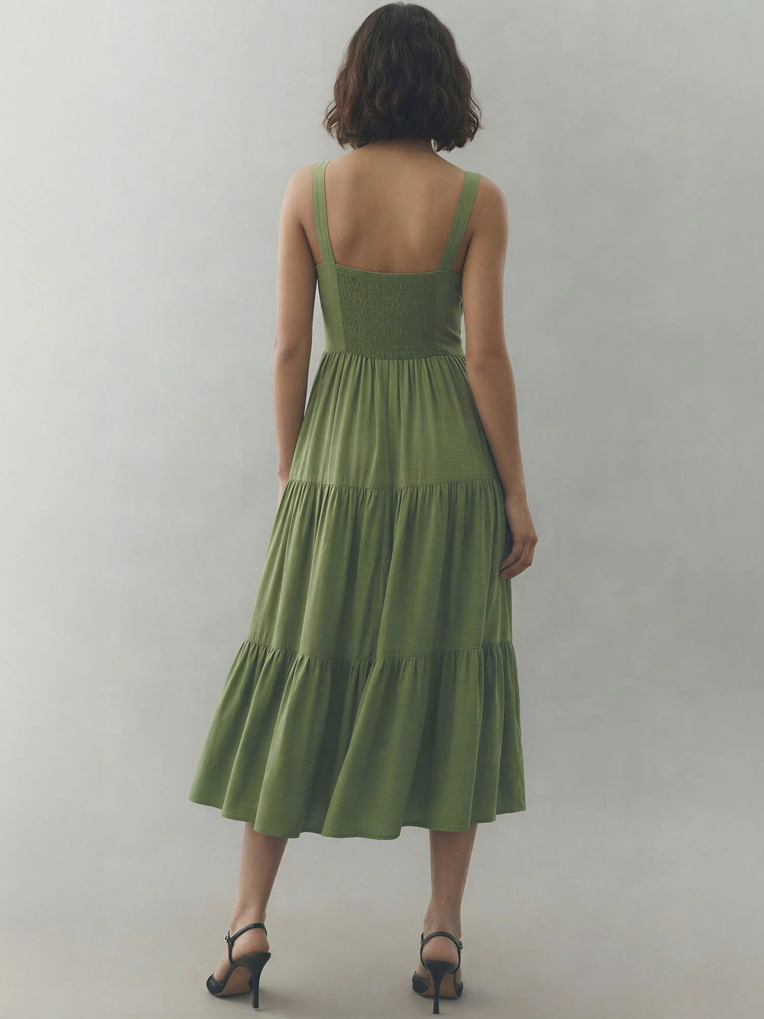 Beatrix Tiered Fit and Flare Midi Dress - Image 2