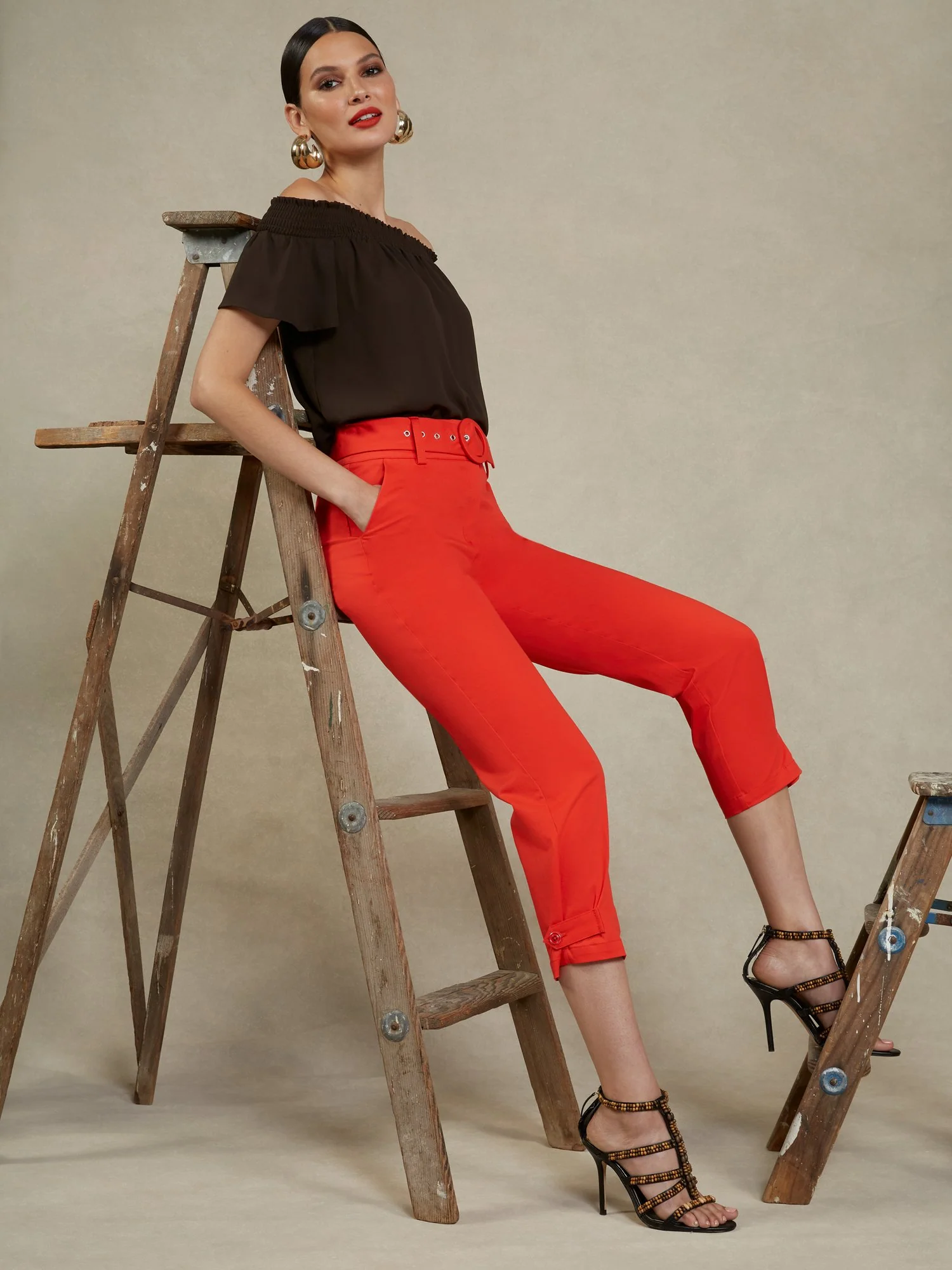 Belted Ankle Pant