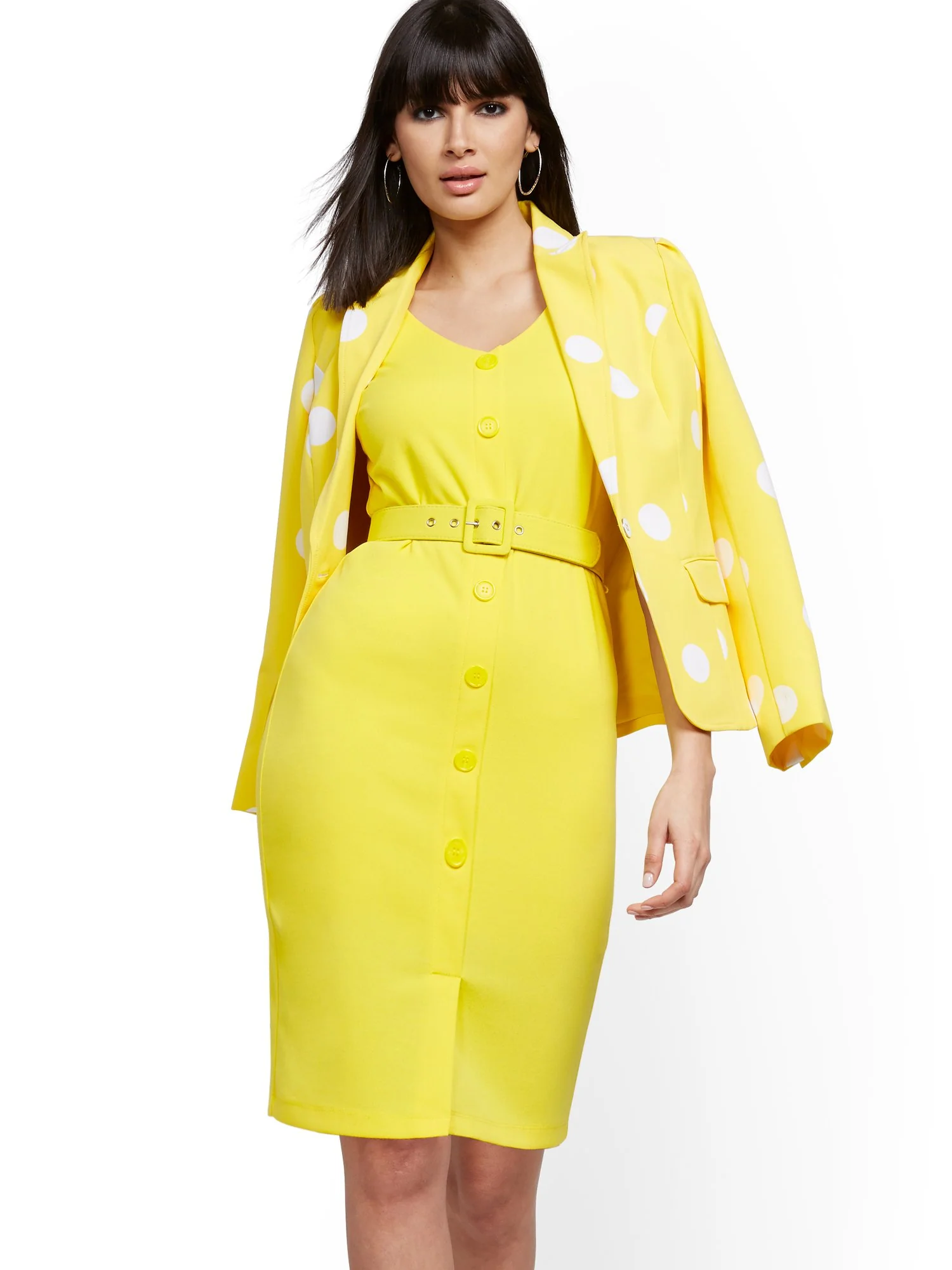 Belted Cap-Sleeve Sheath Dress - Magic Crepe® - Image 3