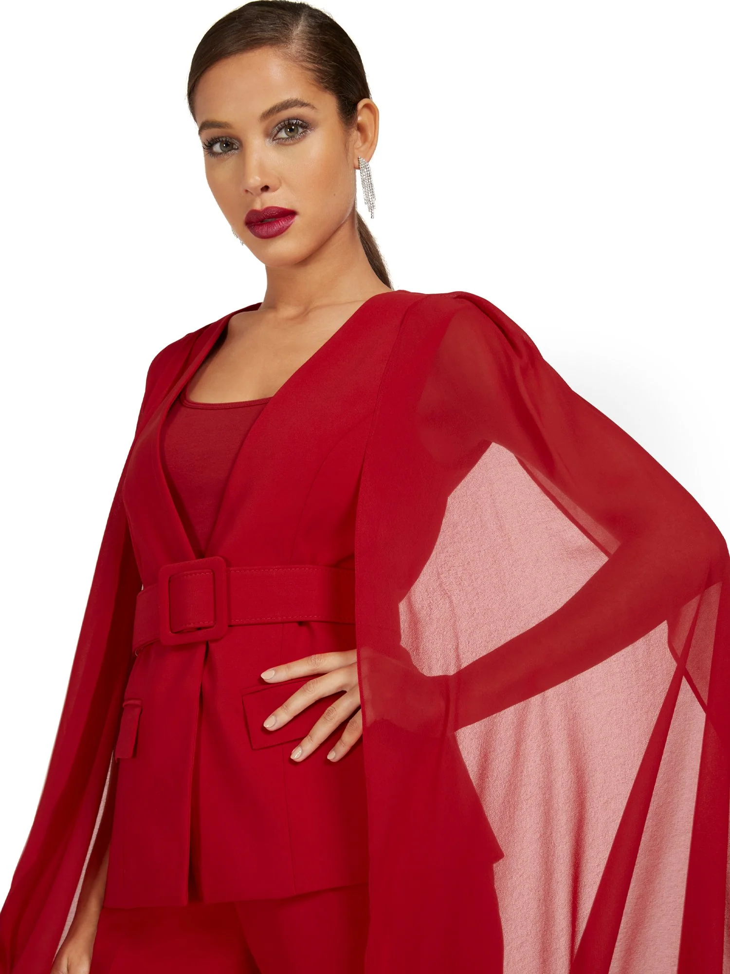 Belted Cape Jacket - Image 4