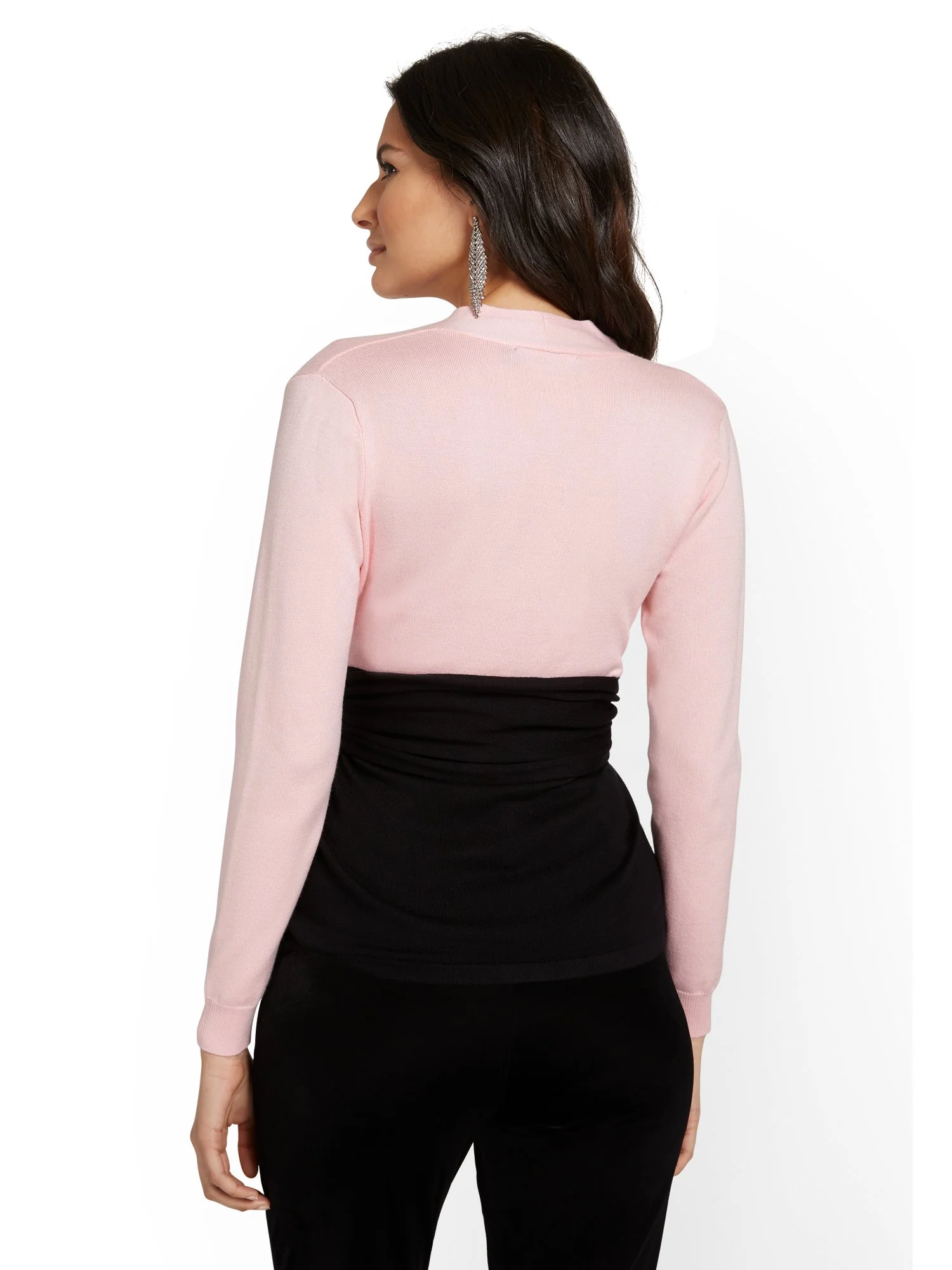 Belted Colorblock Sweater - Image 3