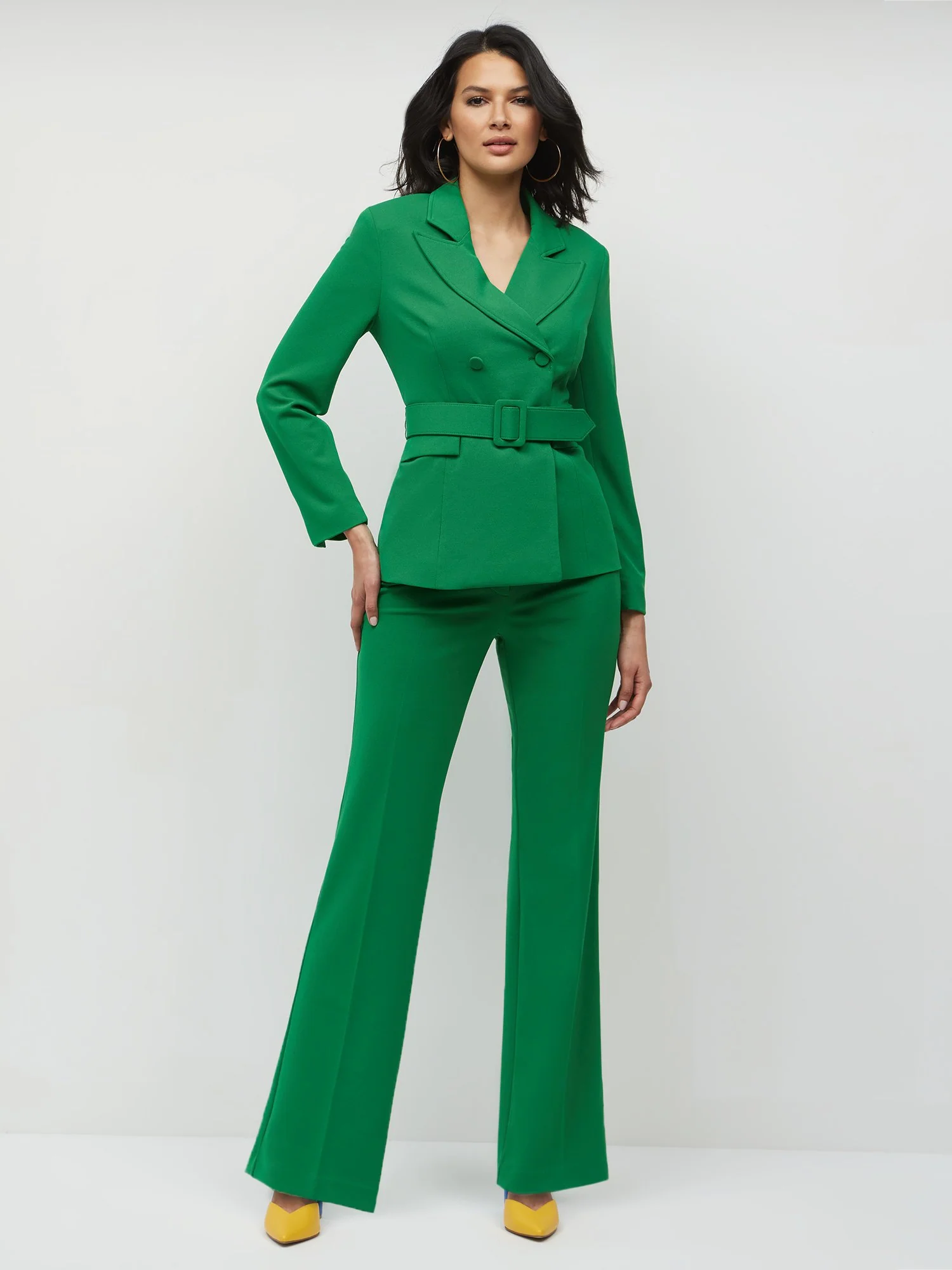 Belted Double-Breasted Blazer - Magic Crepe® - Image 4