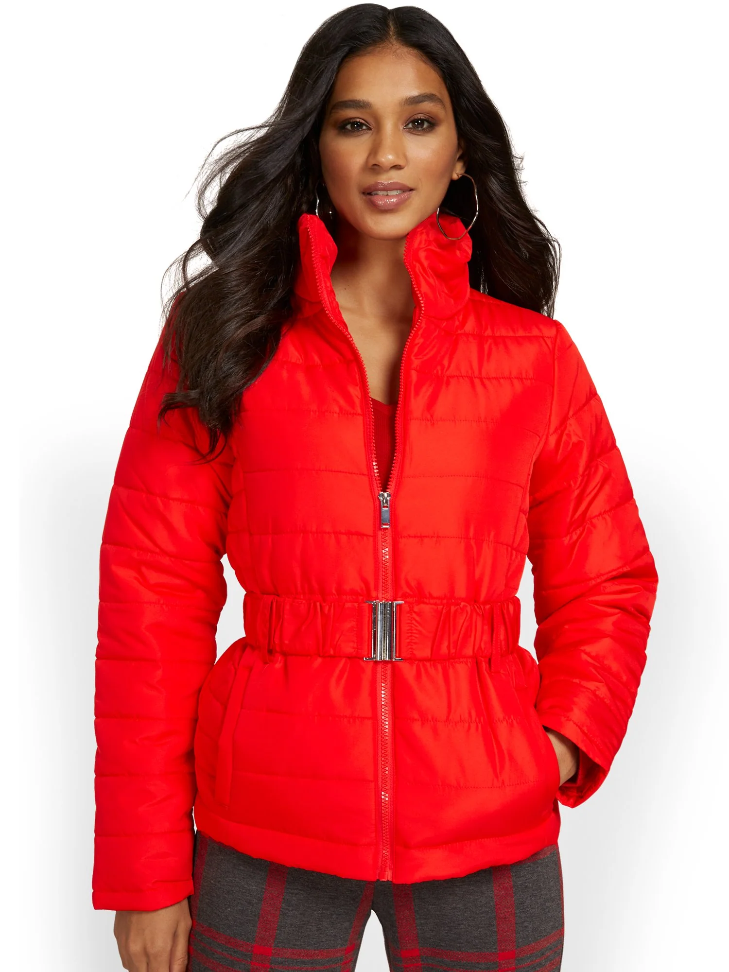 Belted Puffer Jacket - Image 11