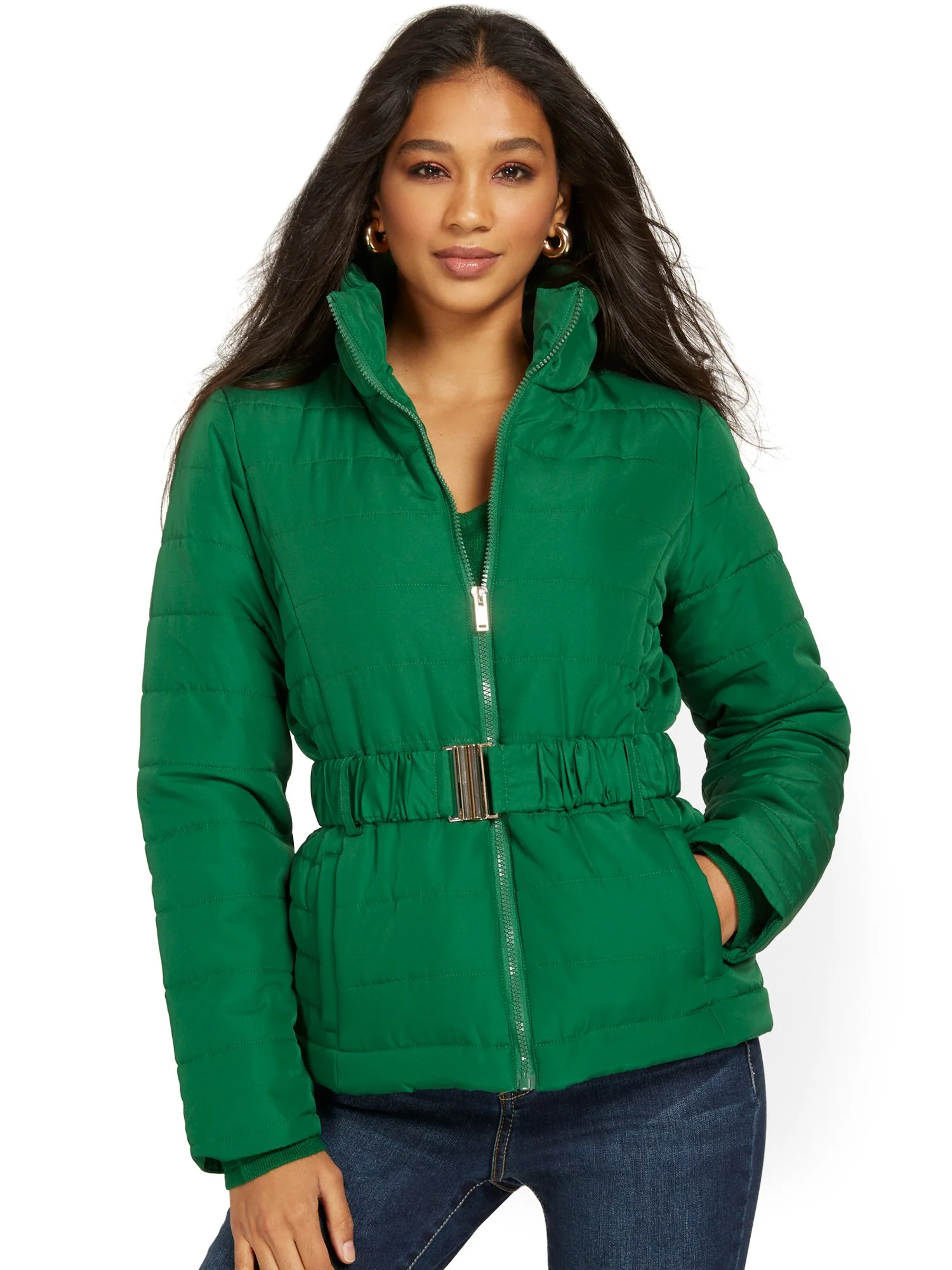 Belted Puffer Jacket - Image 15