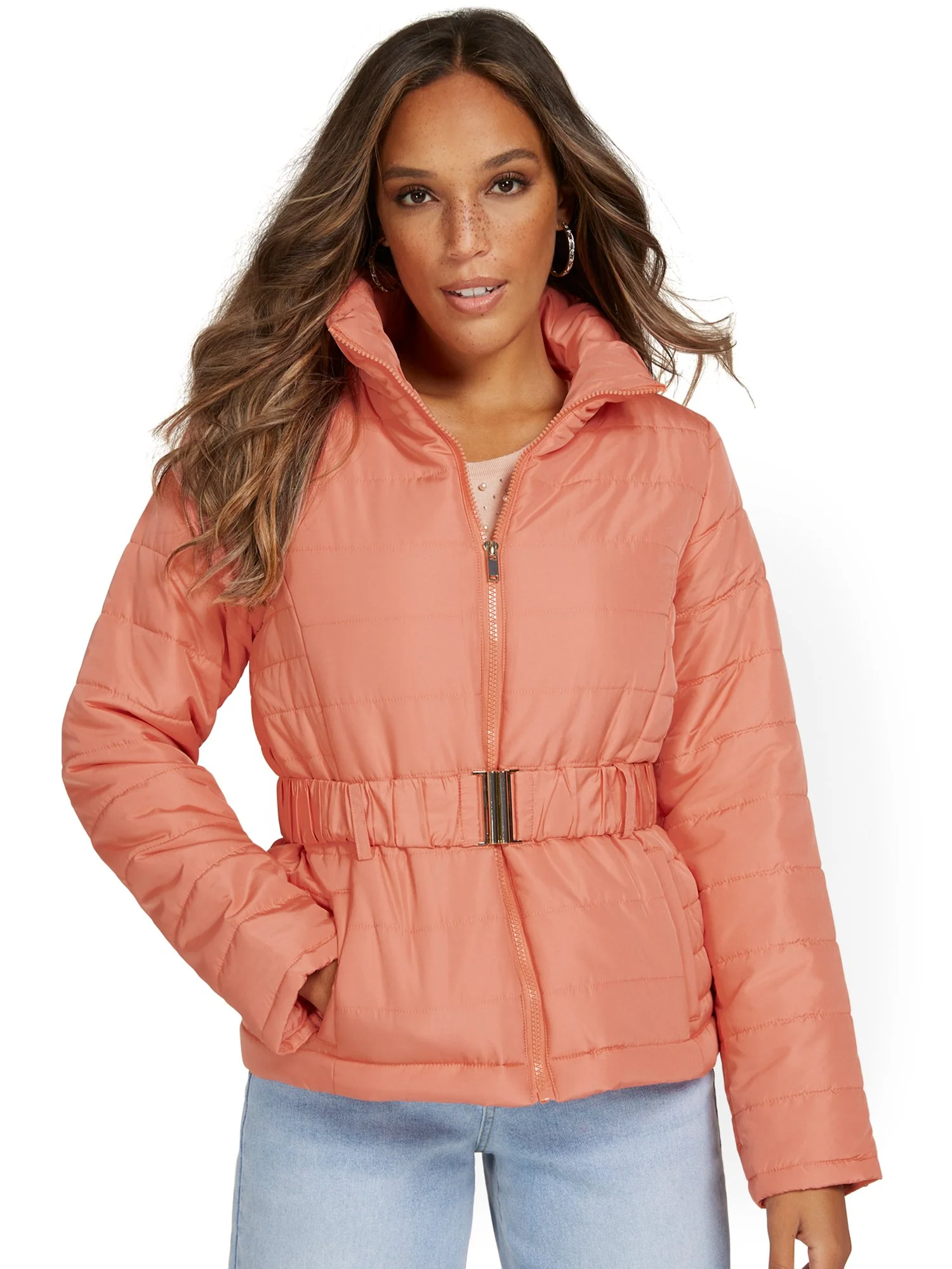 Belted Puffer Jacket - Image 18