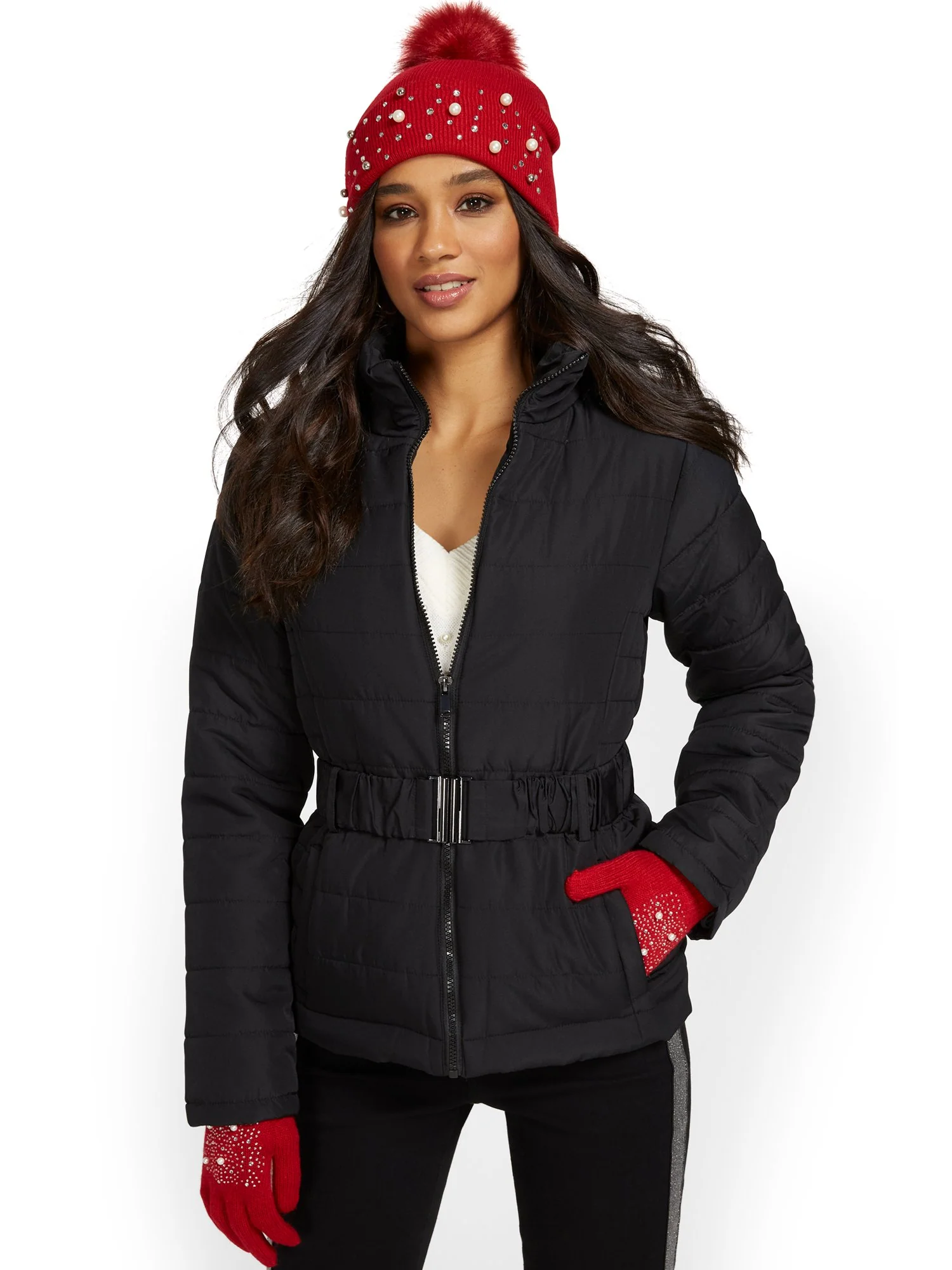 Belted Puffer Jacket - Image 2