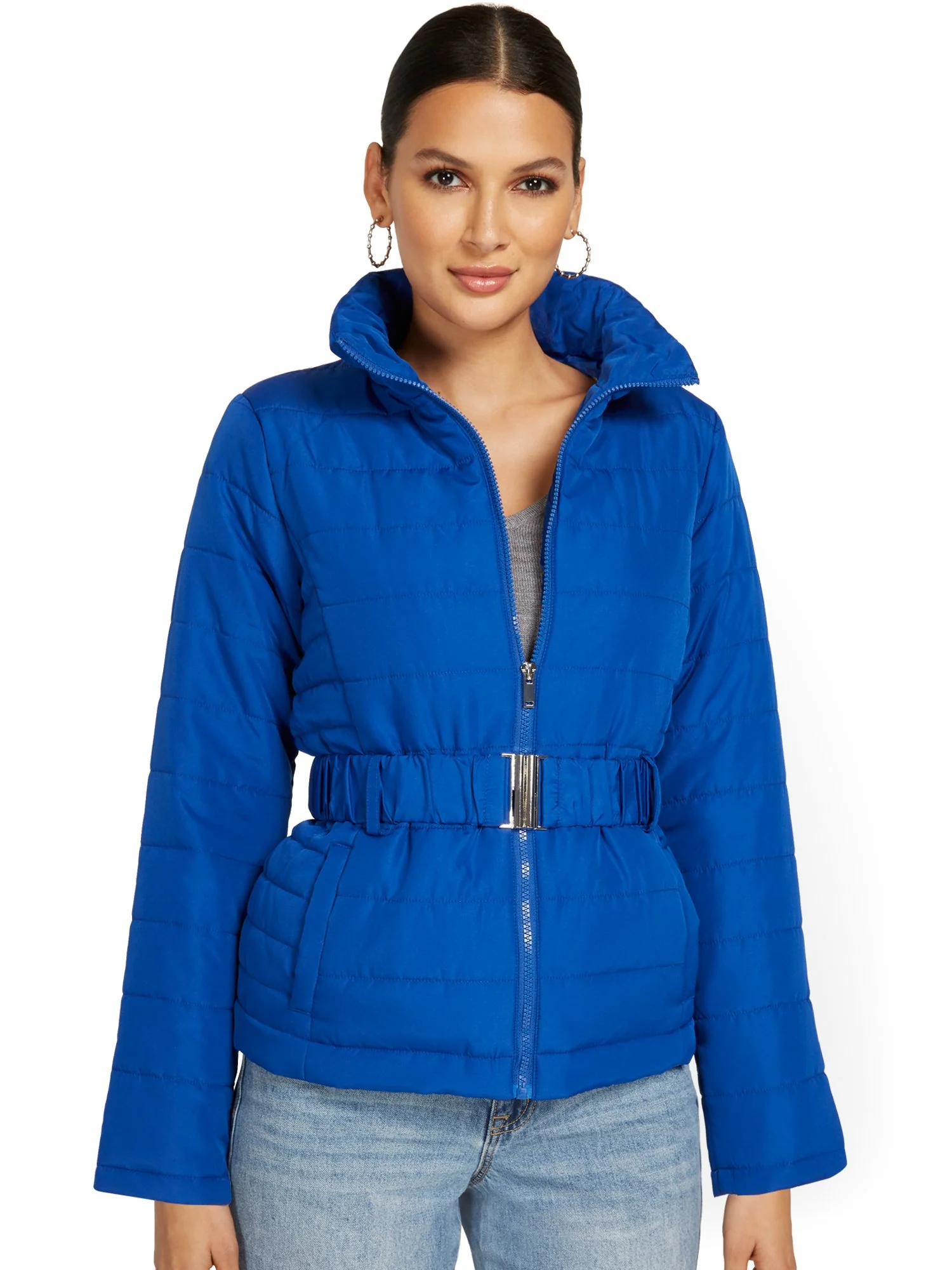 Belted Puffer Jacket - Image 21