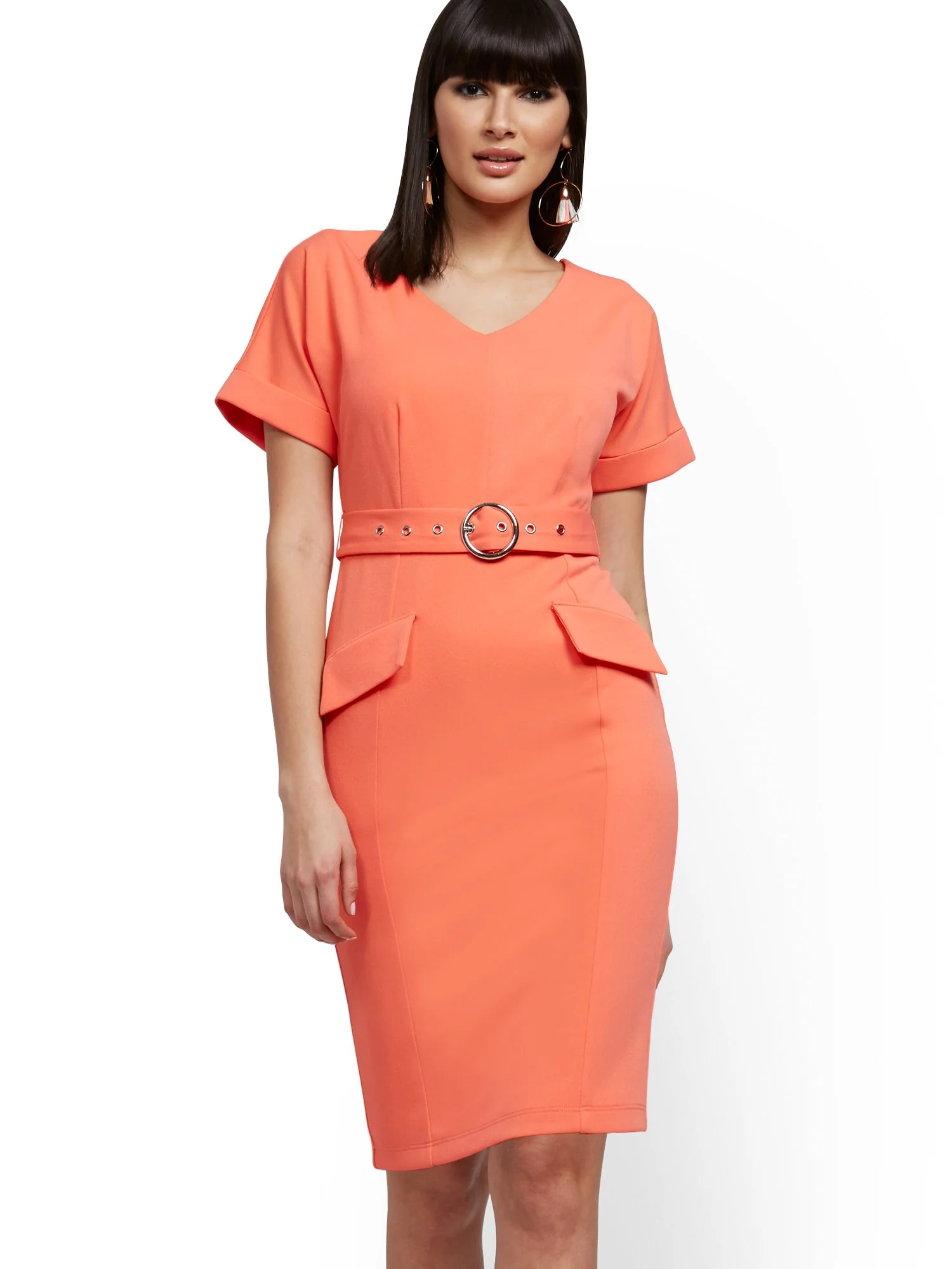 Belted Sheath Dress - Magic Crepe® - Image 11
