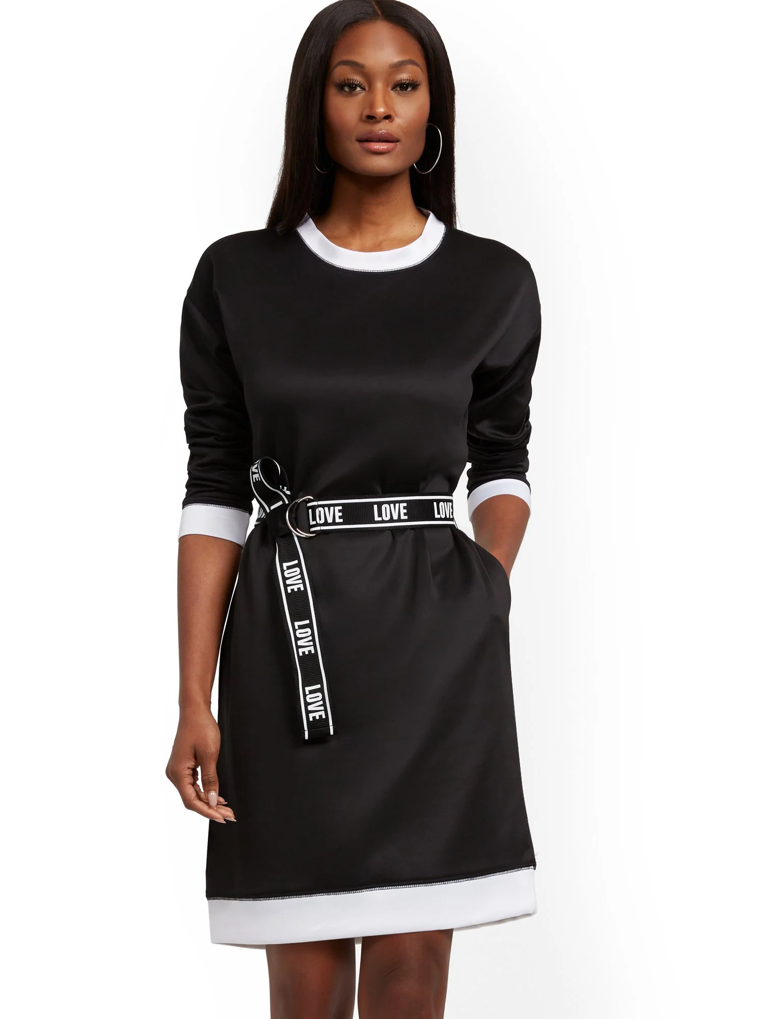Belted Shift Dress - Image 2