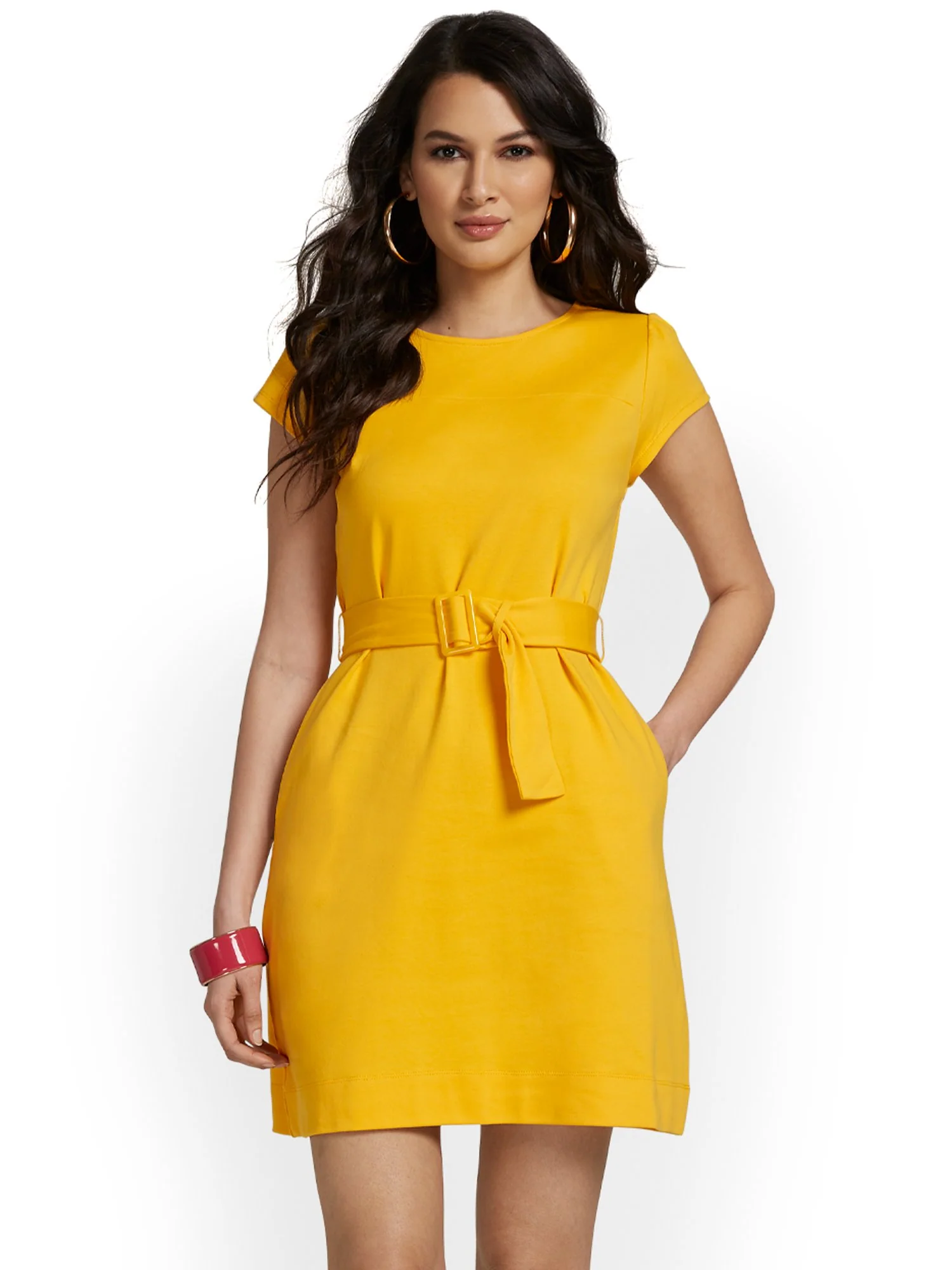 Belted Shift Dress - City Knits - Image 21