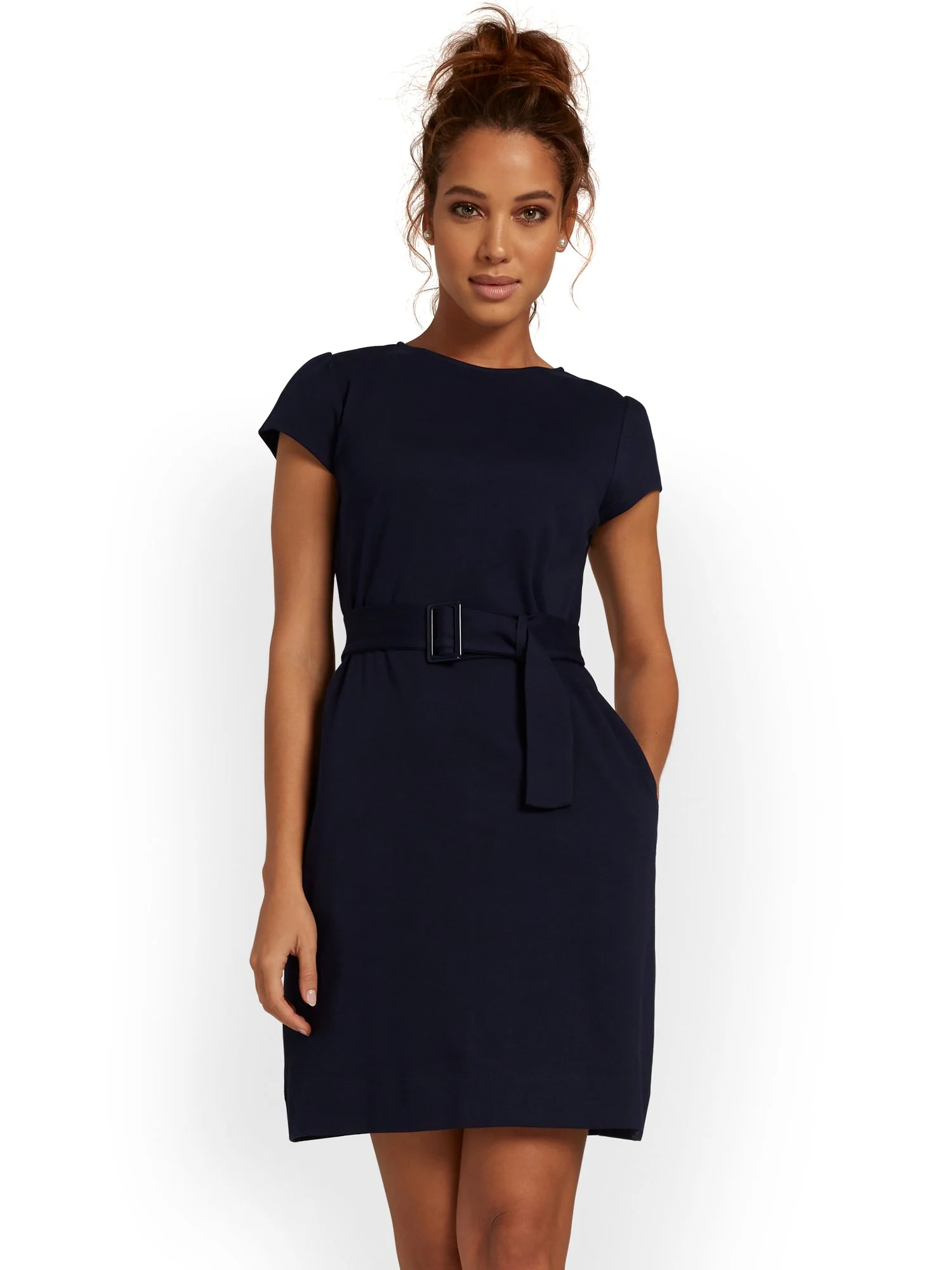 Belted Shift Dress - City Knits - Image 8