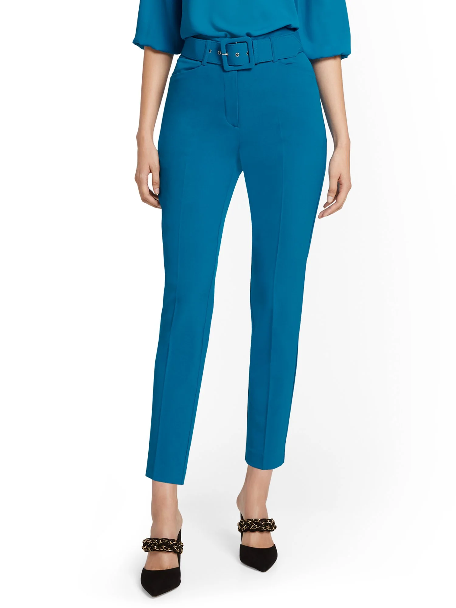 Belted Slim-Leg Ankle Pant - Image 10