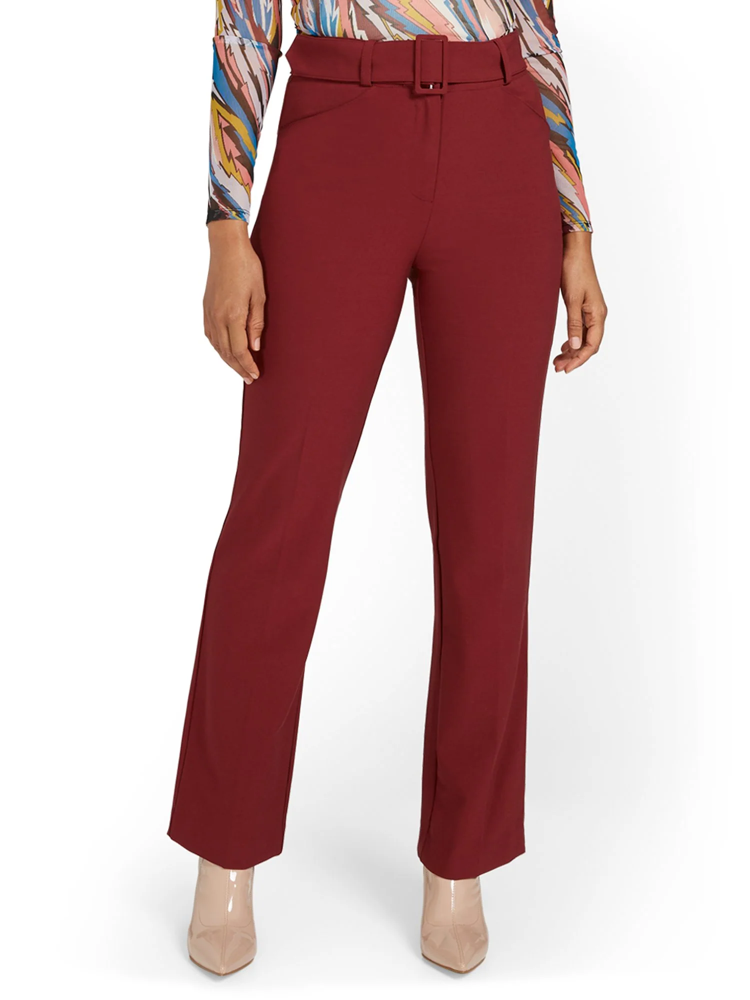 Belted Straight-Leg Pant - Essential Stretch - Image 11