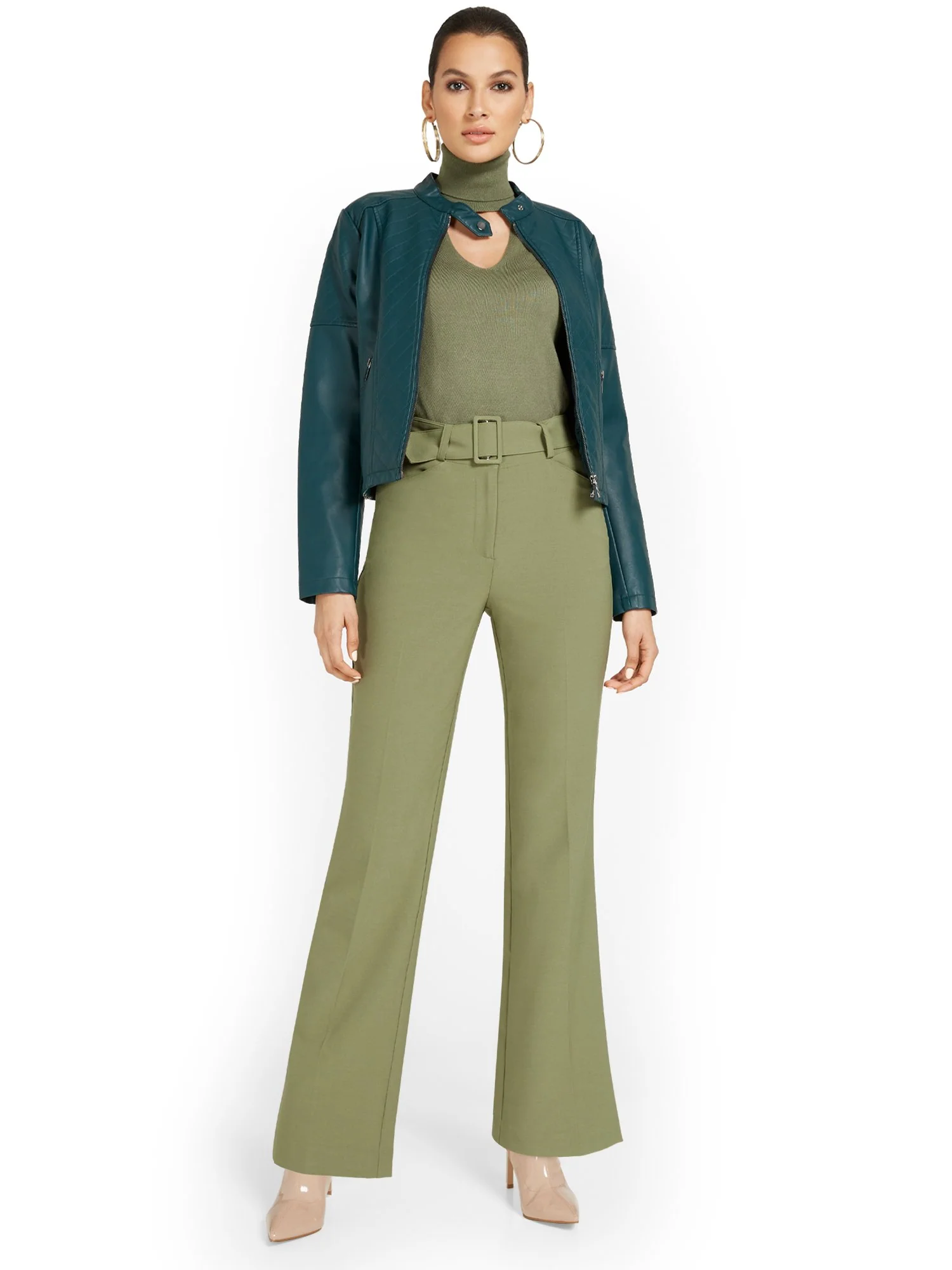 Belted Straight-Leg Pant - Essential Stretch - Image 8