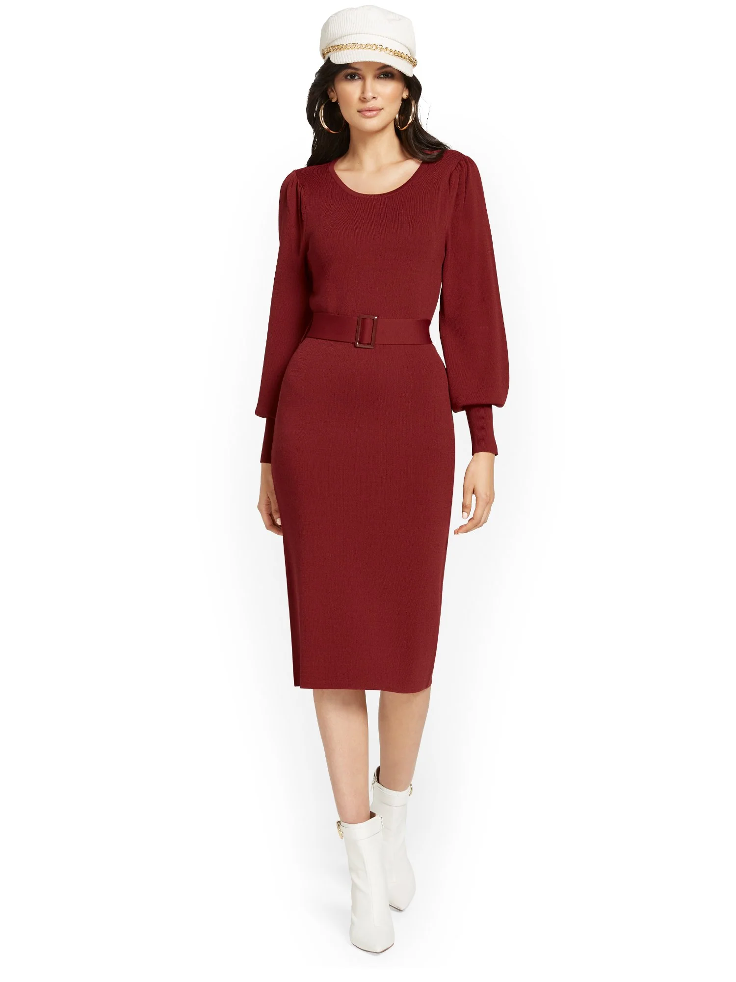 Belted Sweater Dress - Image 5