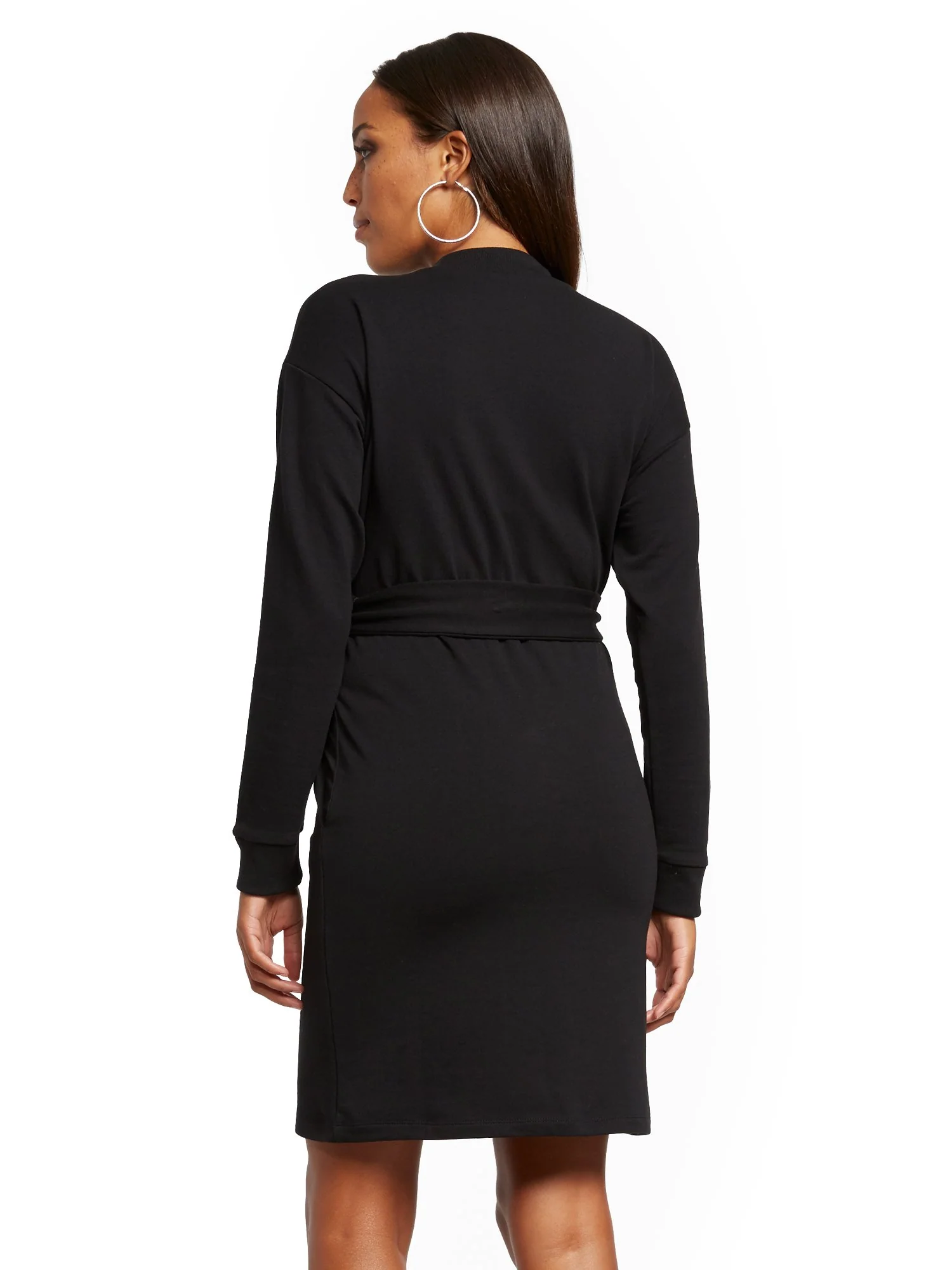 Belted Sweatshirt Dress - Image 3