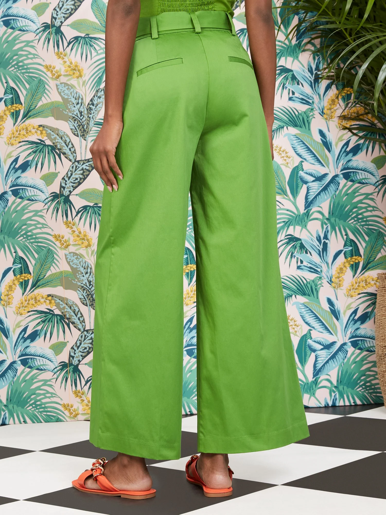 Belted Wide-Leg Capri Pant - Image 3
