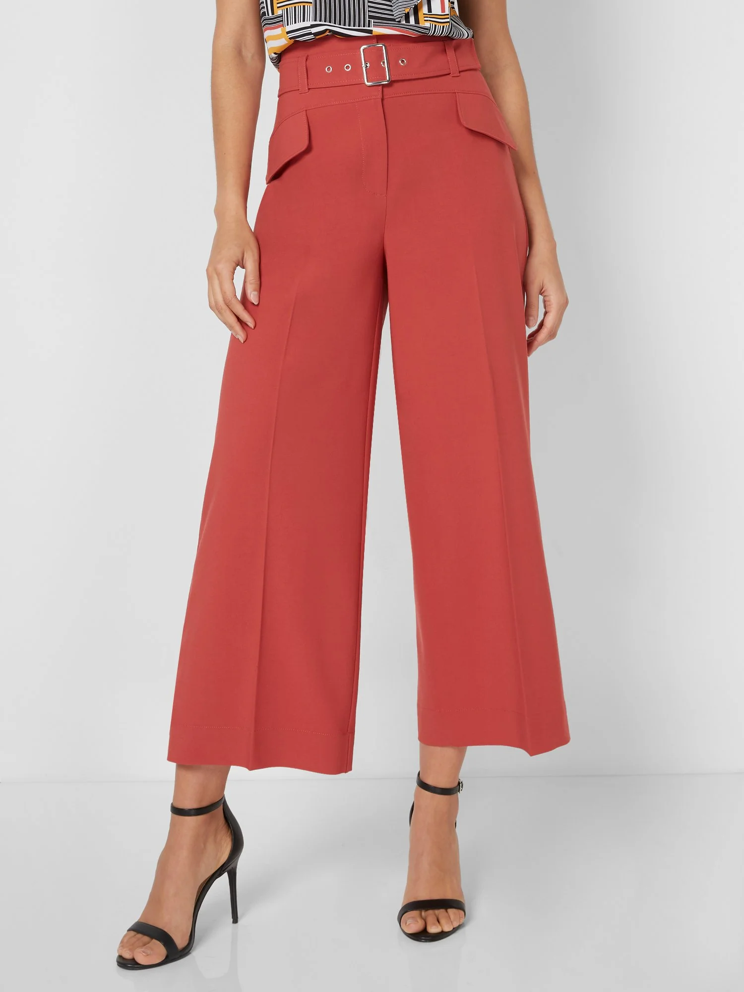 Belted Wide-Leg Capri Pant - 7th Avenue - Image 7