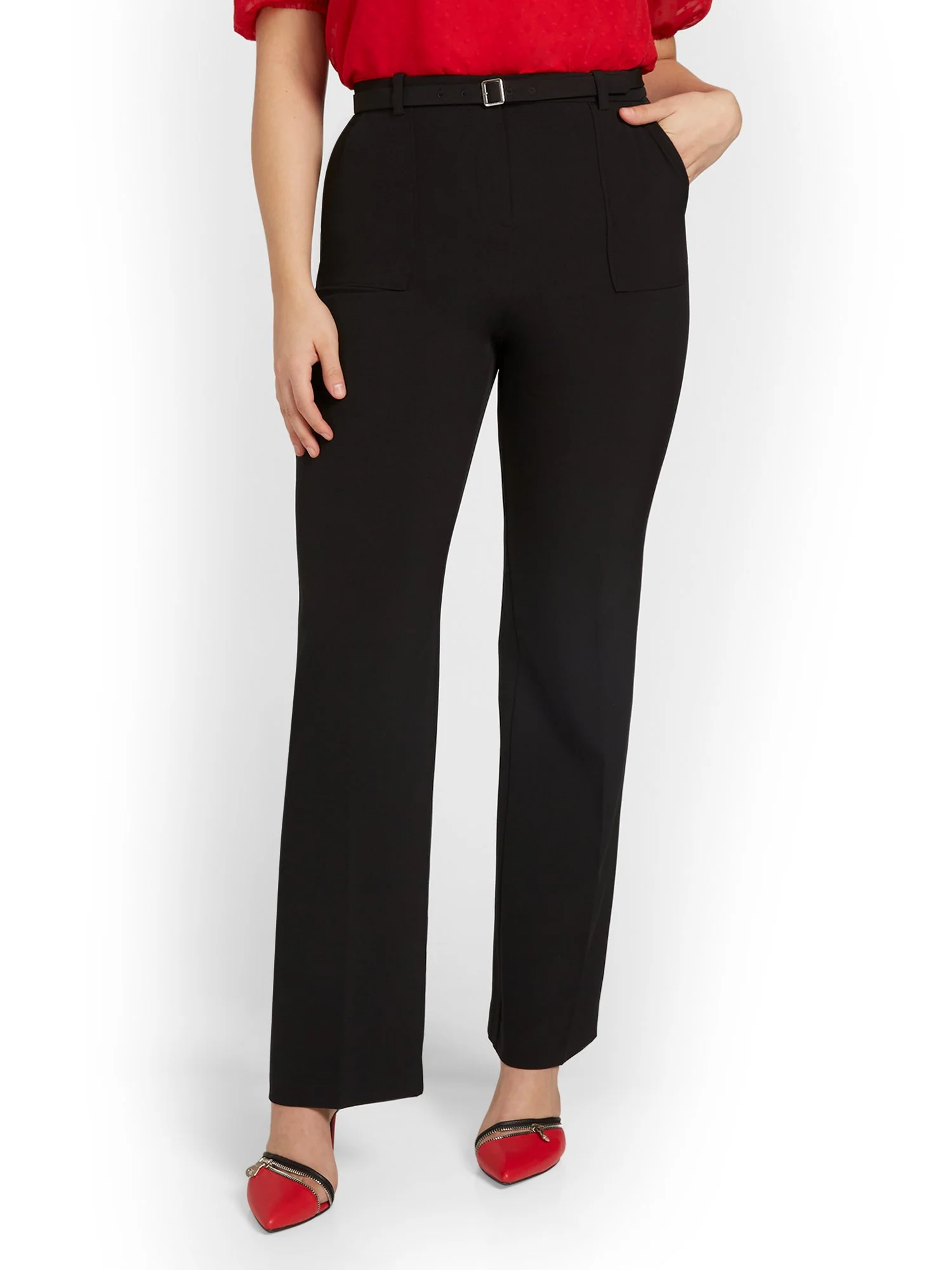 Belted Wide-Leg Pant