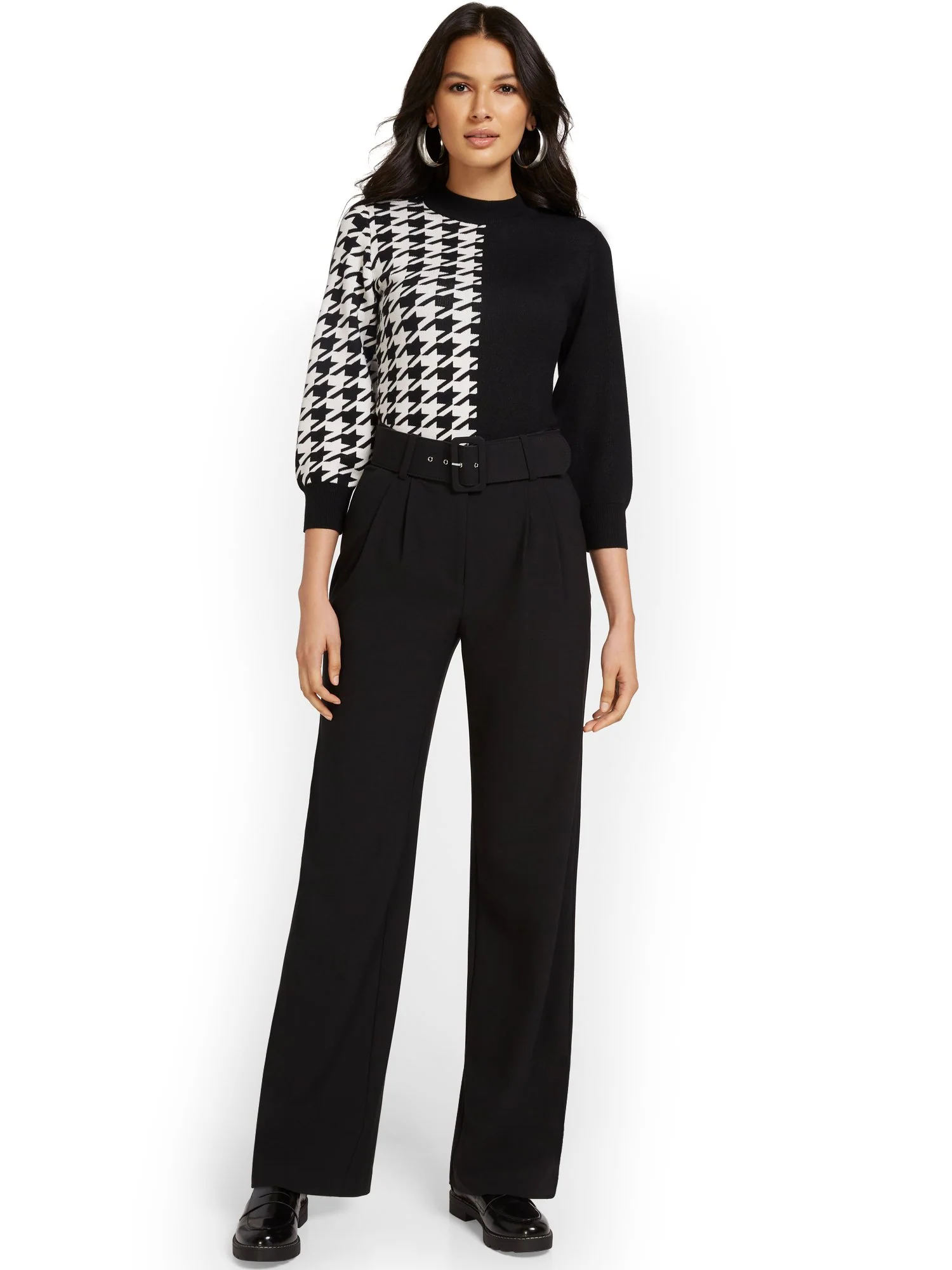 Belted Wide-Leg Pant - Essential Stretch - 7th Avenue - Image 4