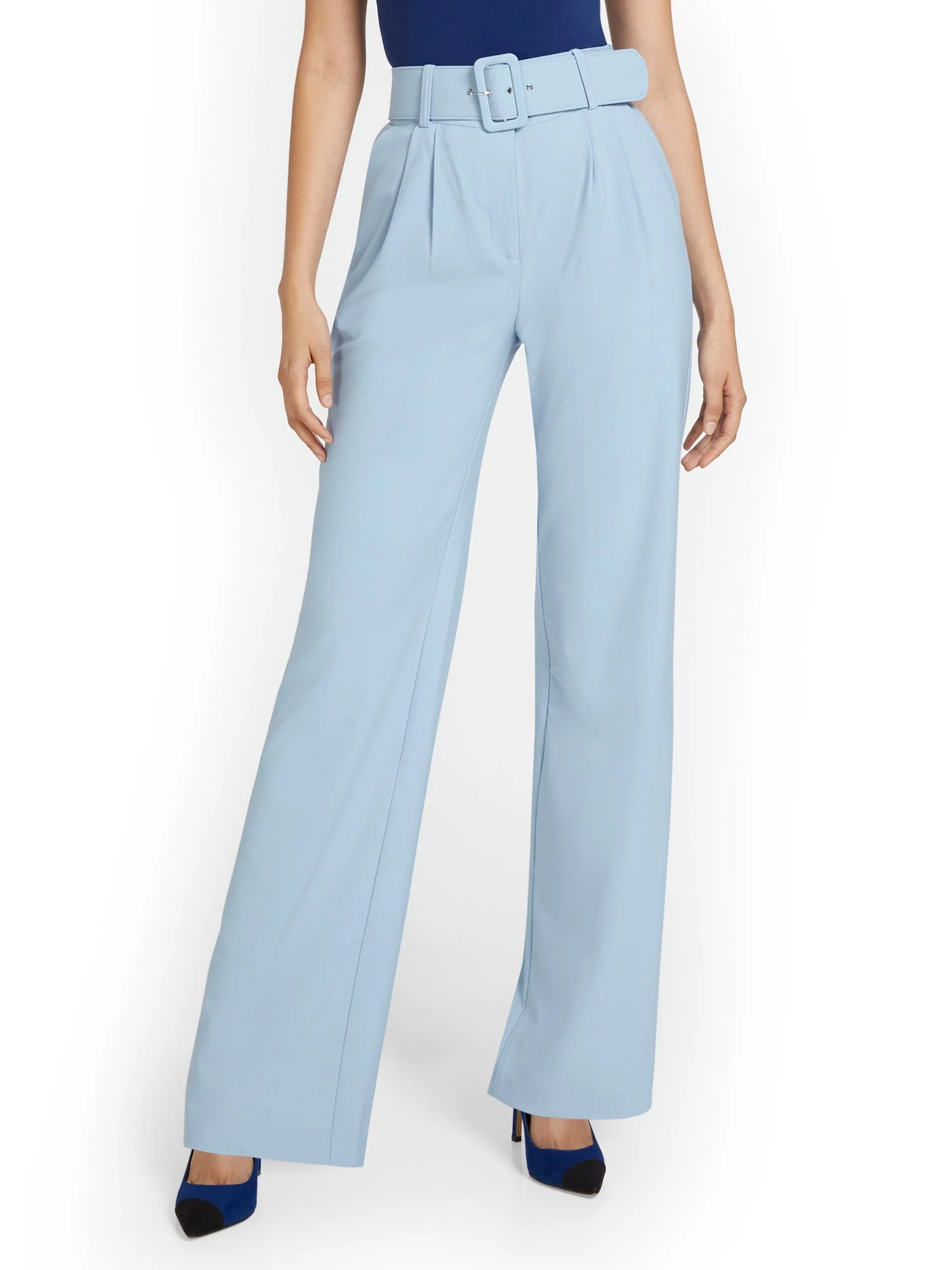 Belted Wide-Leg Pant - Essential Stretch - 7th Avenue - Image 6