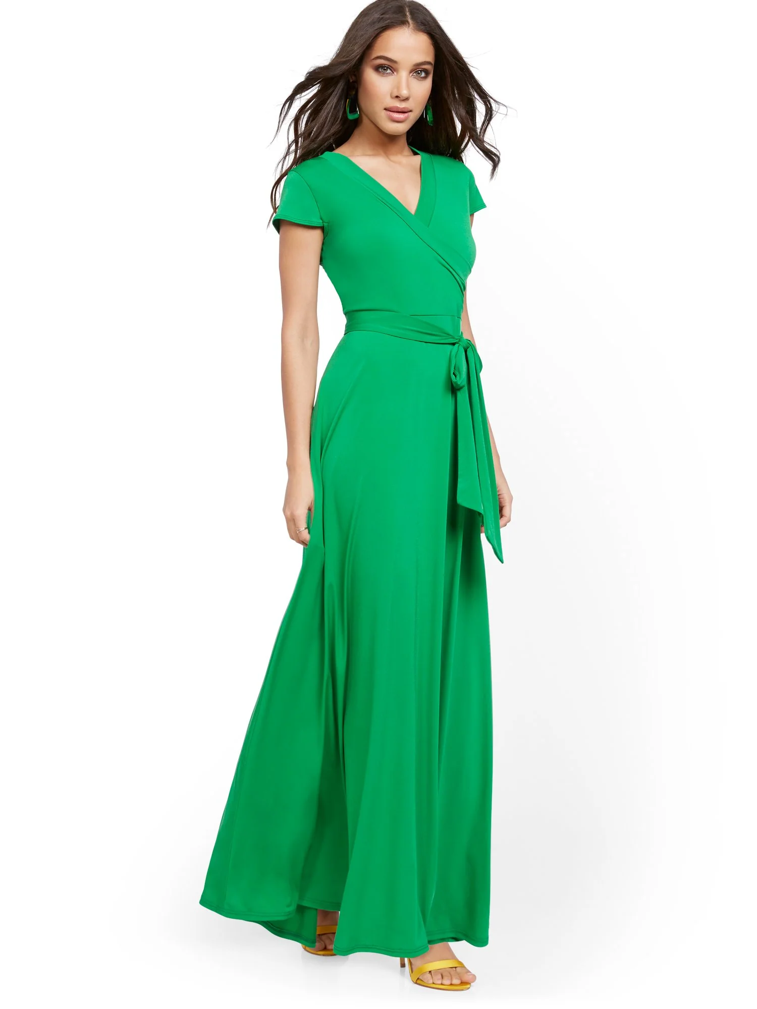 Belted Wrap Maxi Dress - Image 12