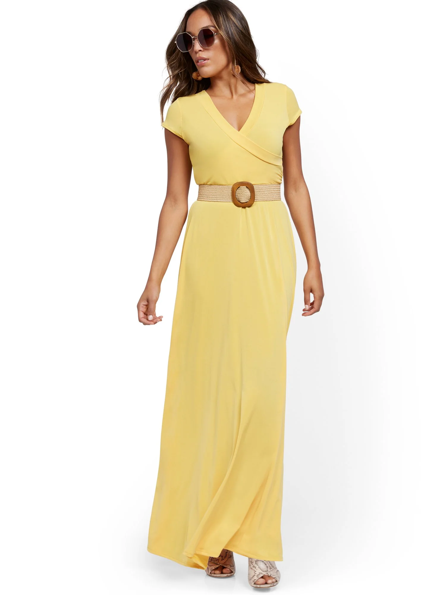 Belted Wrap Maxi Dress - Image 15
